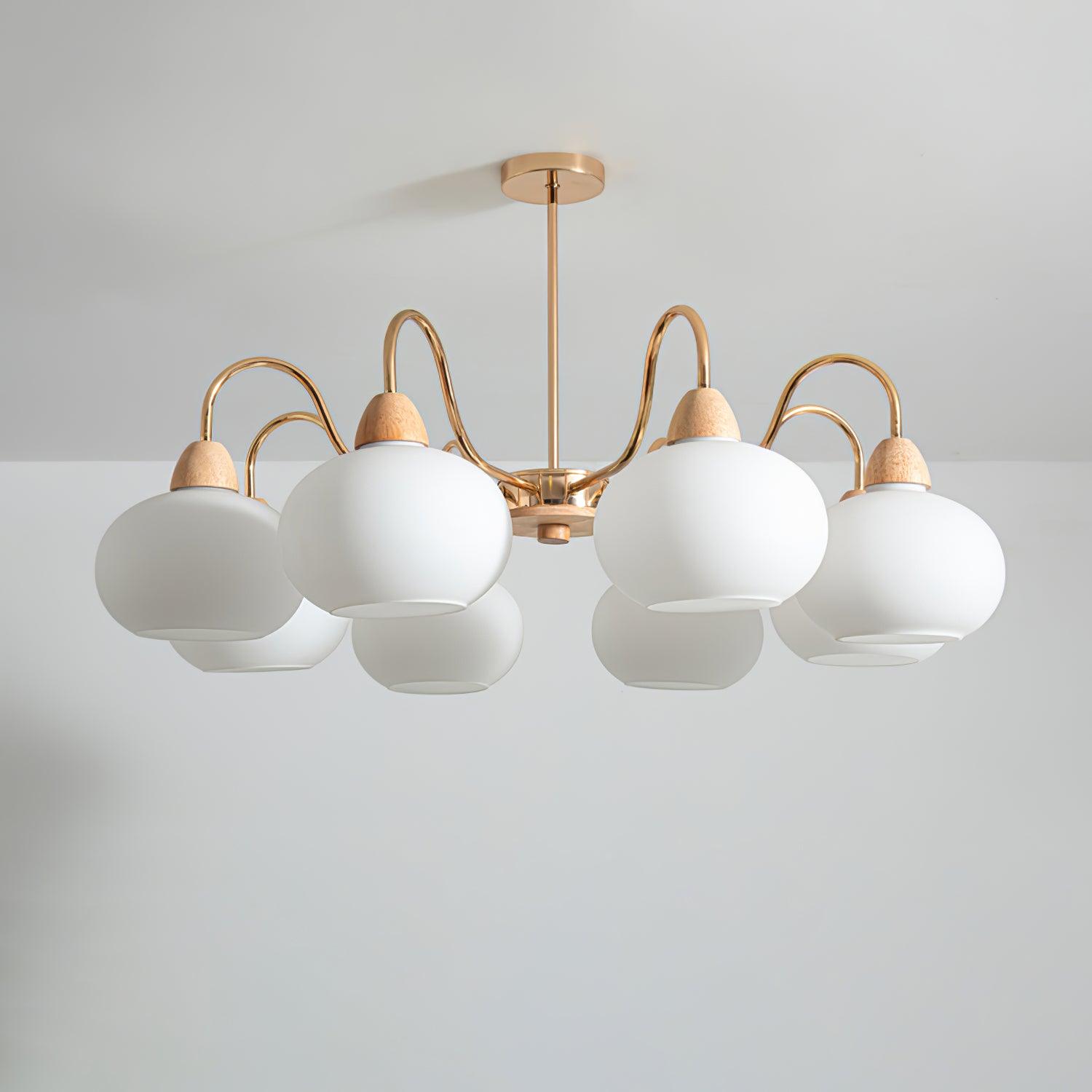 Glass Persimmon Chandelier - Cueteks