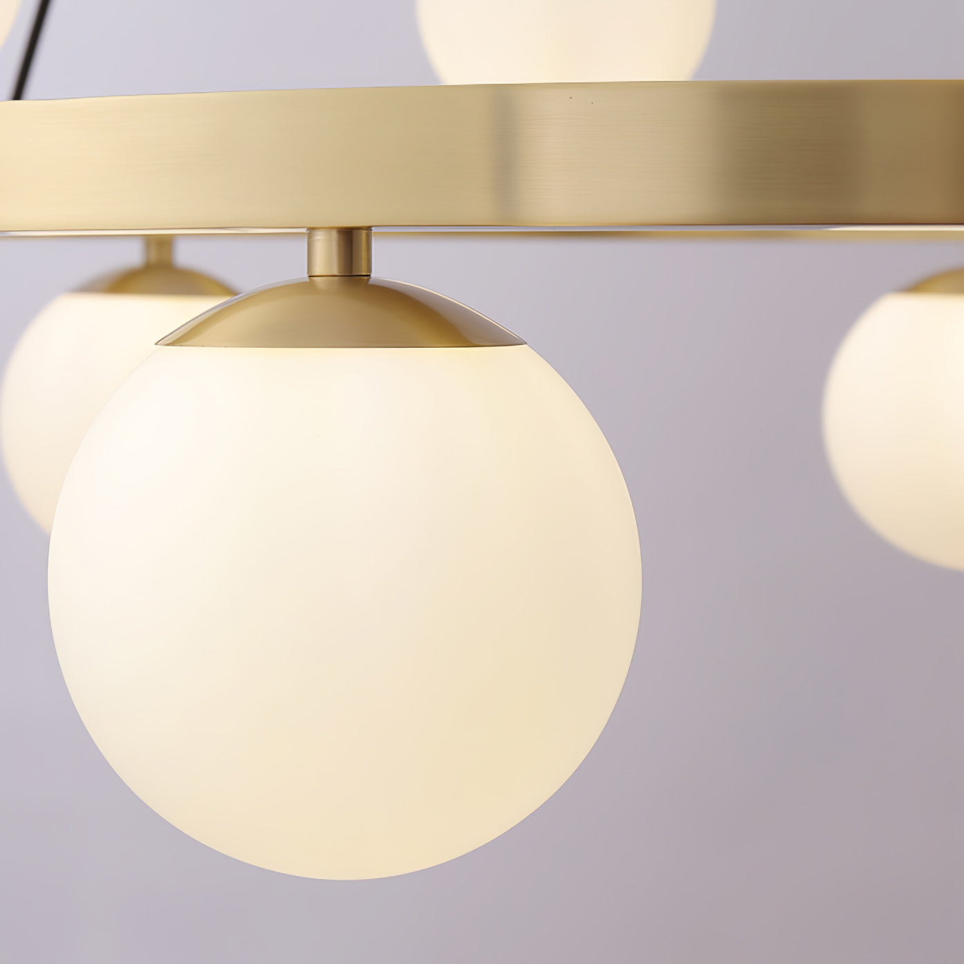 Bubbles Brass Ring Chandelier - Cueteks