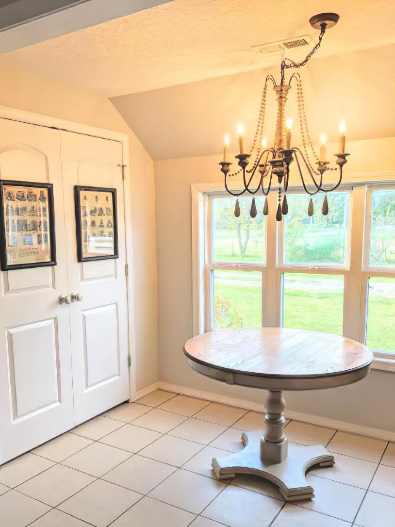 Candle Style Beaded Chandelier - Cueteks
