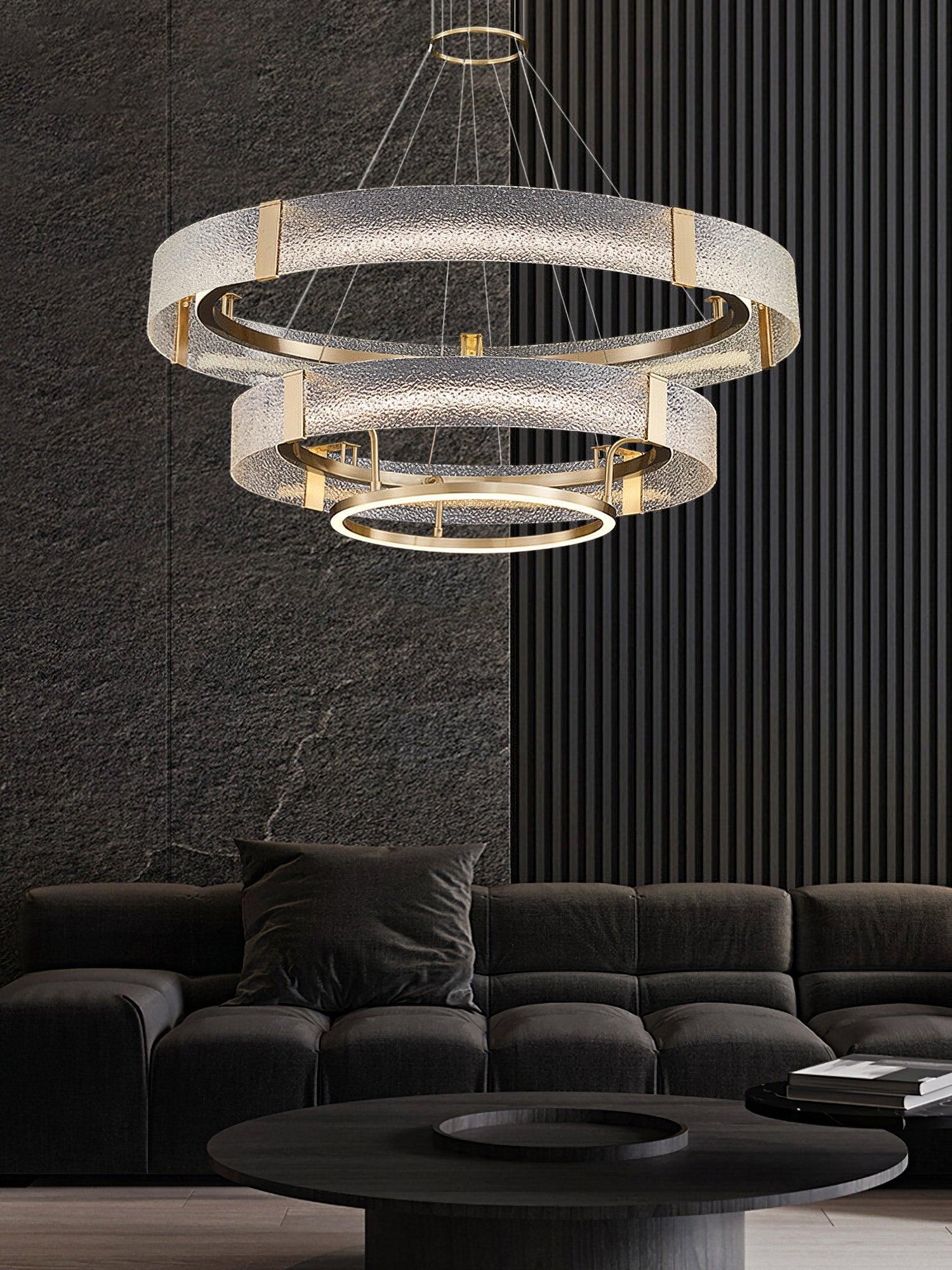 Ripple Glass Chandelier - Cueteks