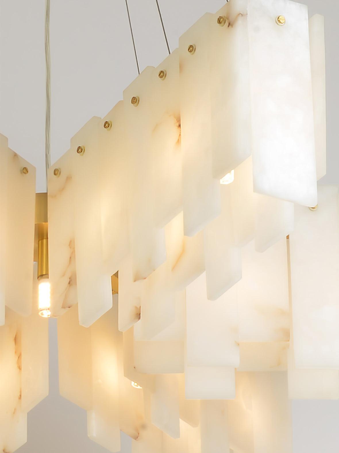 Alabaster Cascade Tiered Chandelier - Cueteks