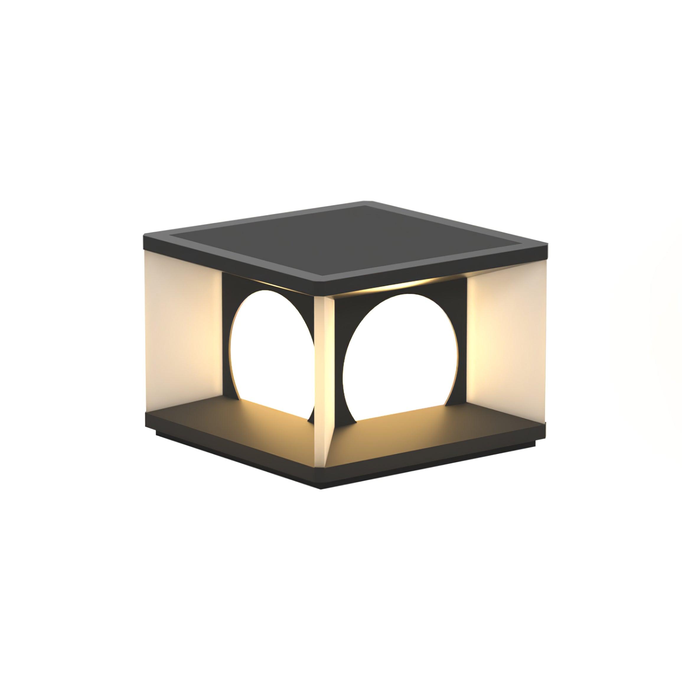 Eclipse Cube Outdoor Post Light - Cueteks