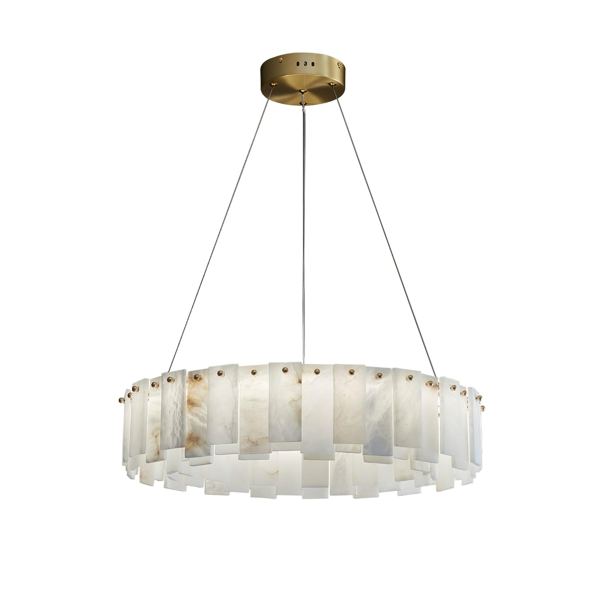 Celestial Alabaster Round Chandelier - Cueteks