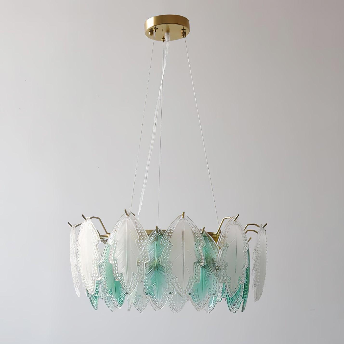 Maple Leaf Glass Chandelier - Cueteks