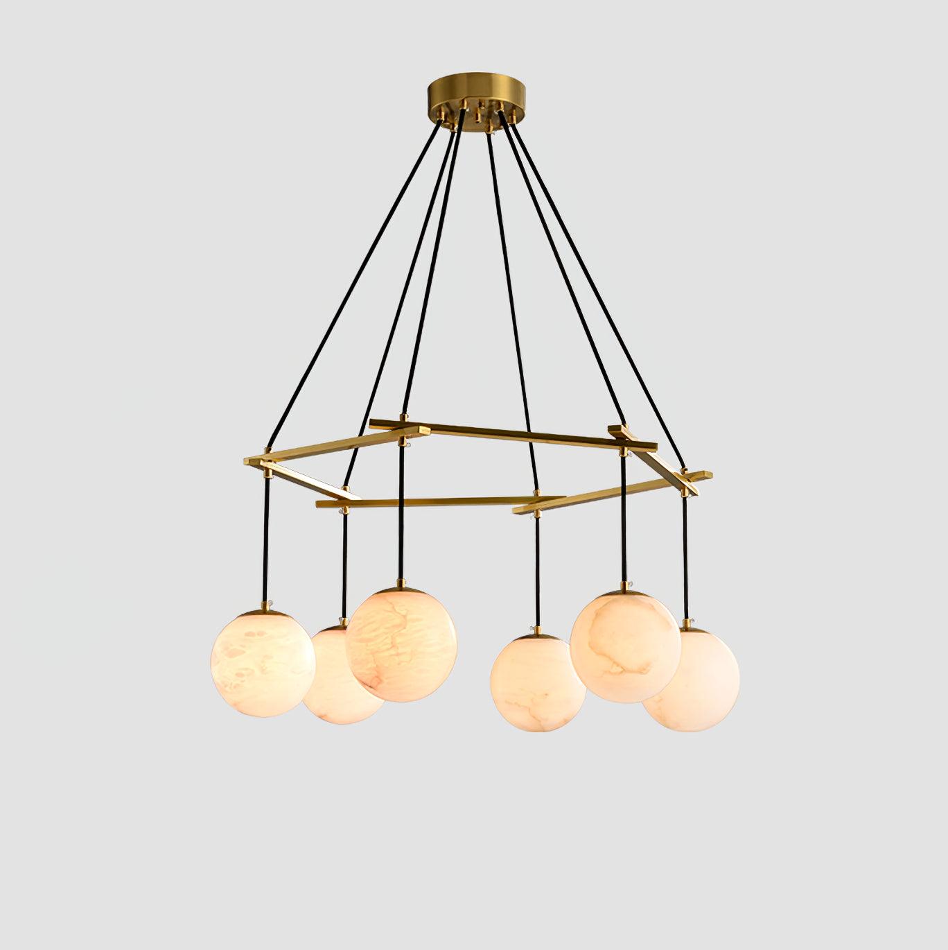 Miira Alabaster Chandelier - Cueteks