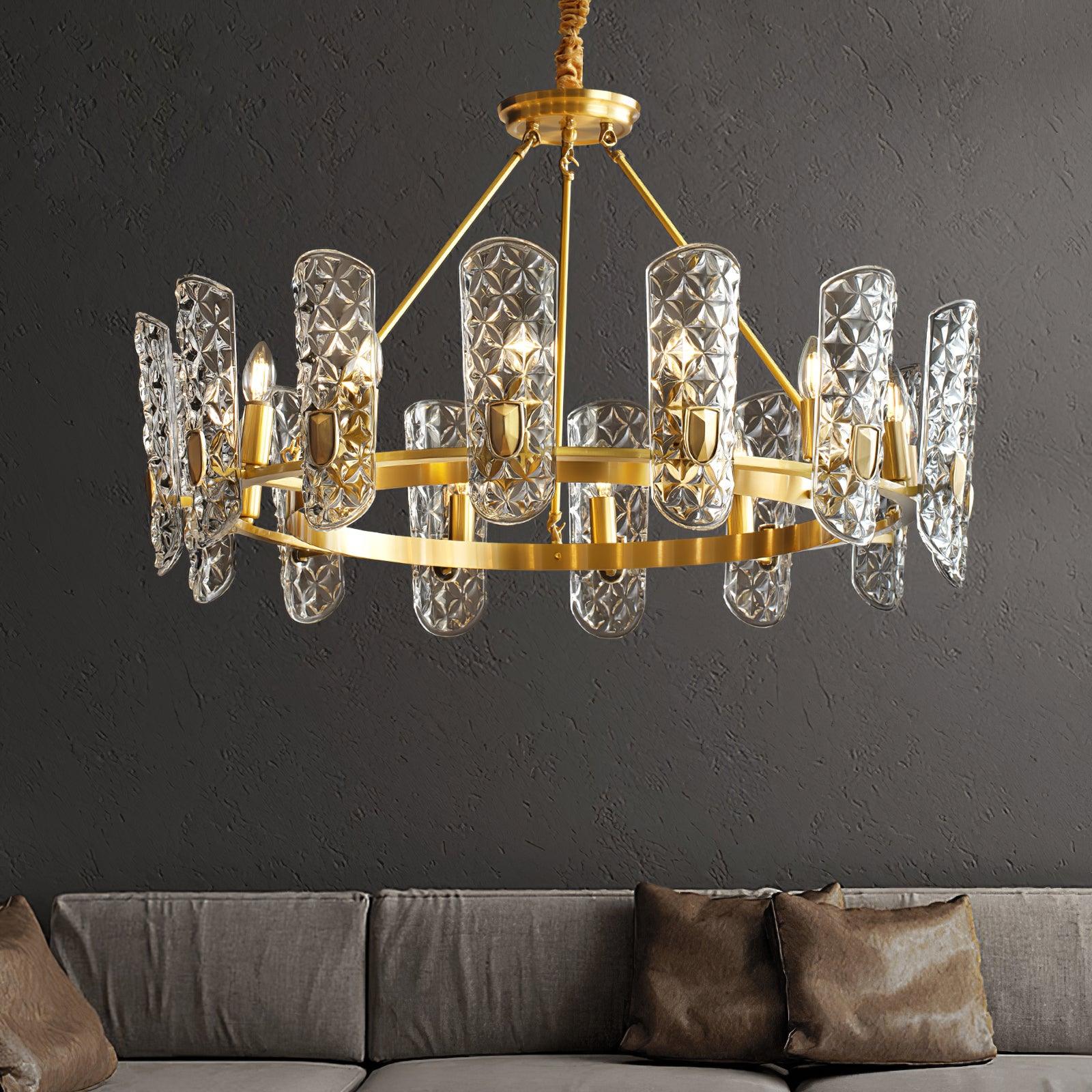 Brass Central Chandelier - Cueteks