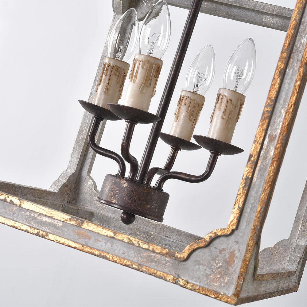 Boho Rustic Cube Chandelier - Cueteks
