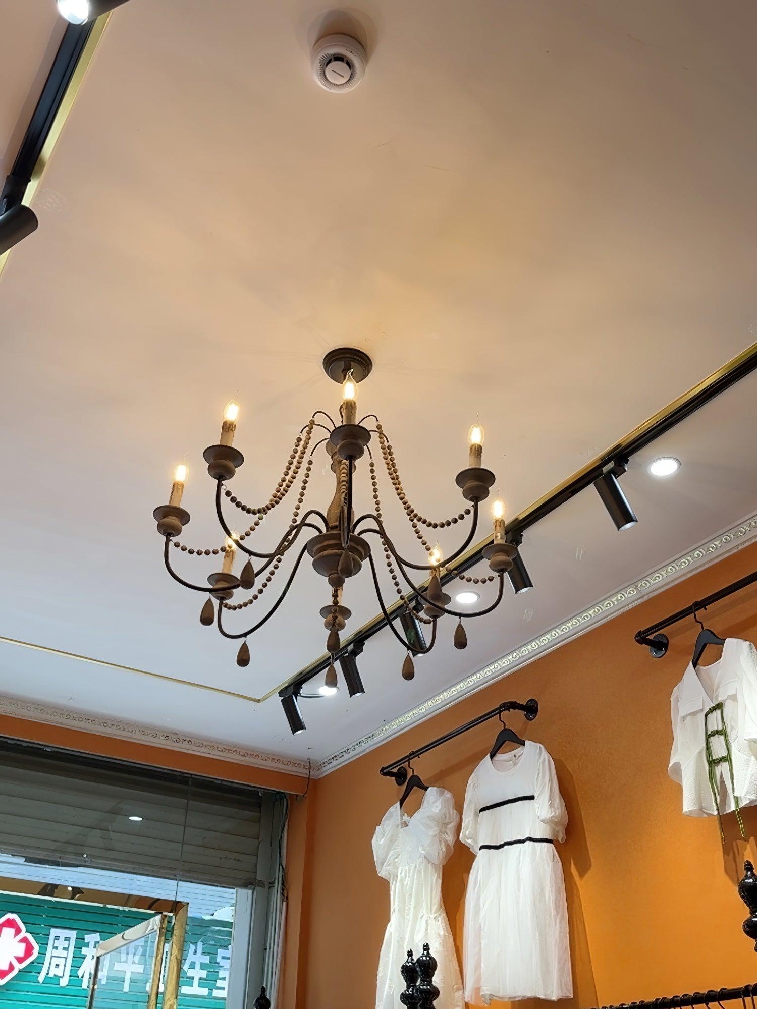 Candle Style Beaded Chandelier - Cueteks
