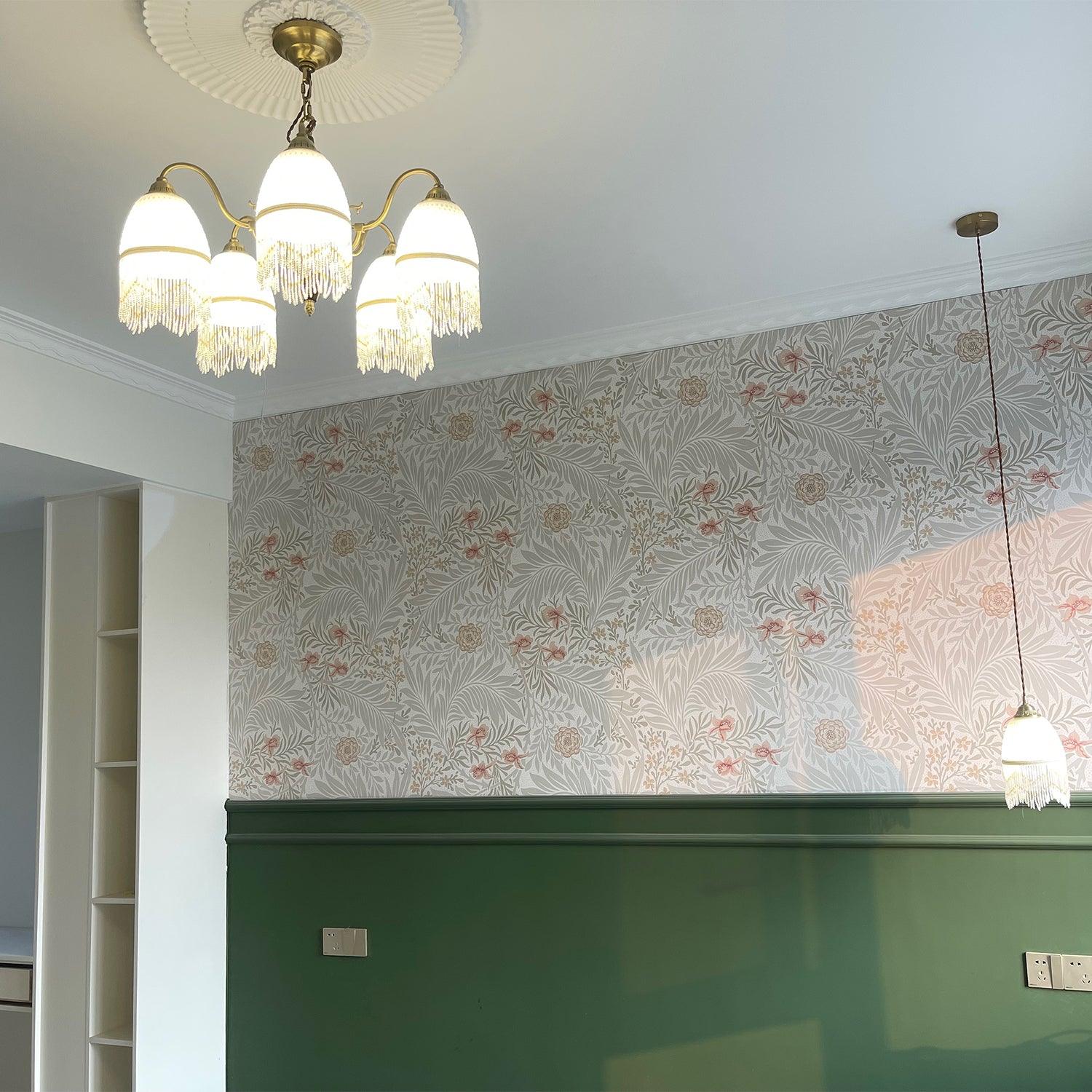 Mesh Tassel Glass Chandelier - Cueteks