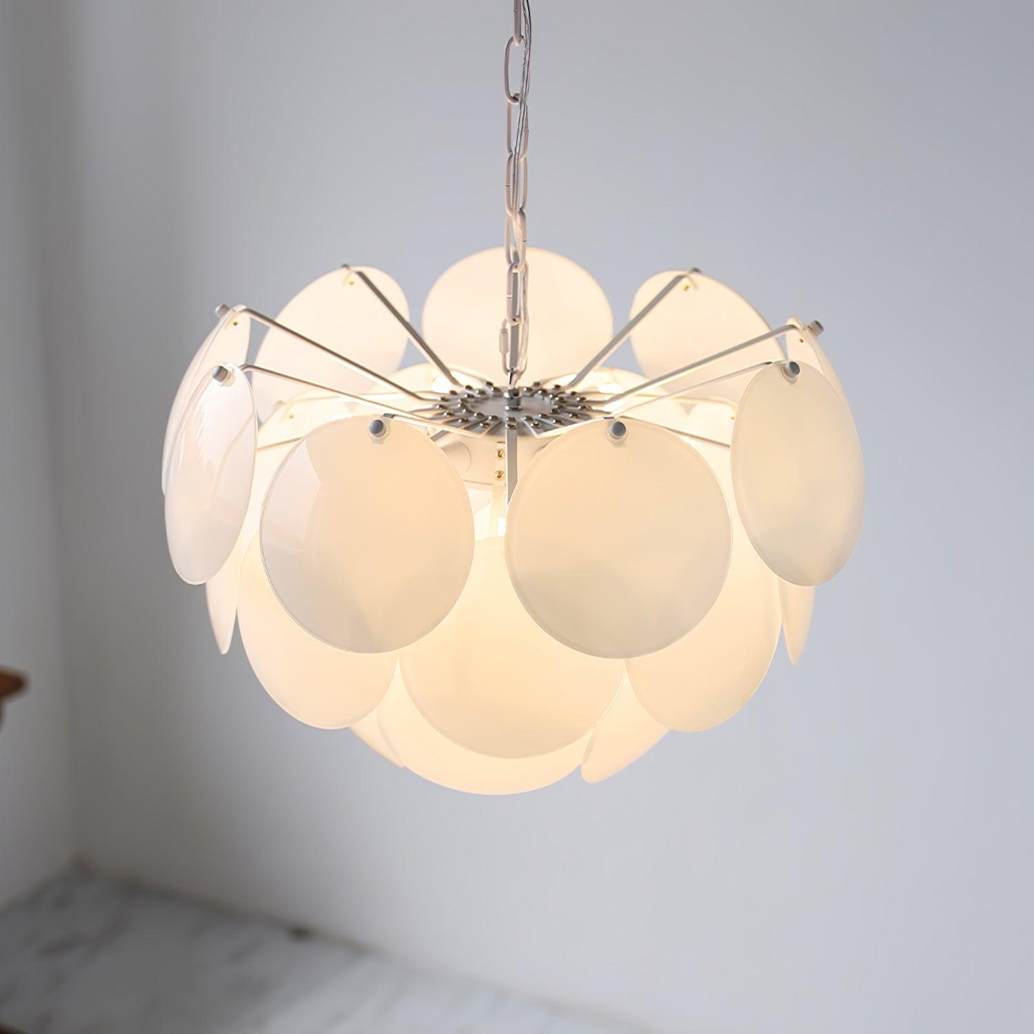 Luminous Petal Glass Chandelier - Cueteks