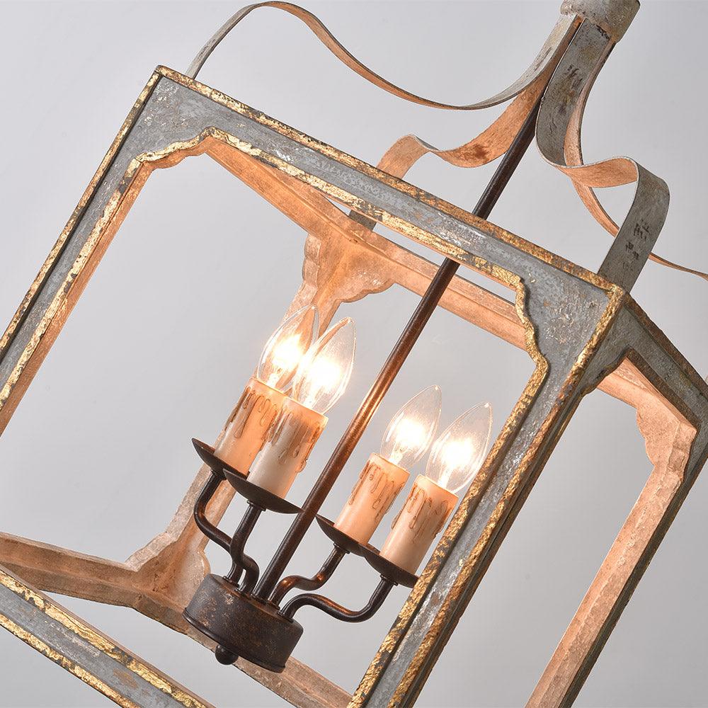 Boho Rustic Cube Chandelier - Cueteks