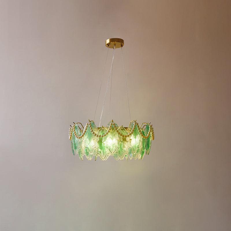 Maple Leaf Glass Chandelier - Cueteks