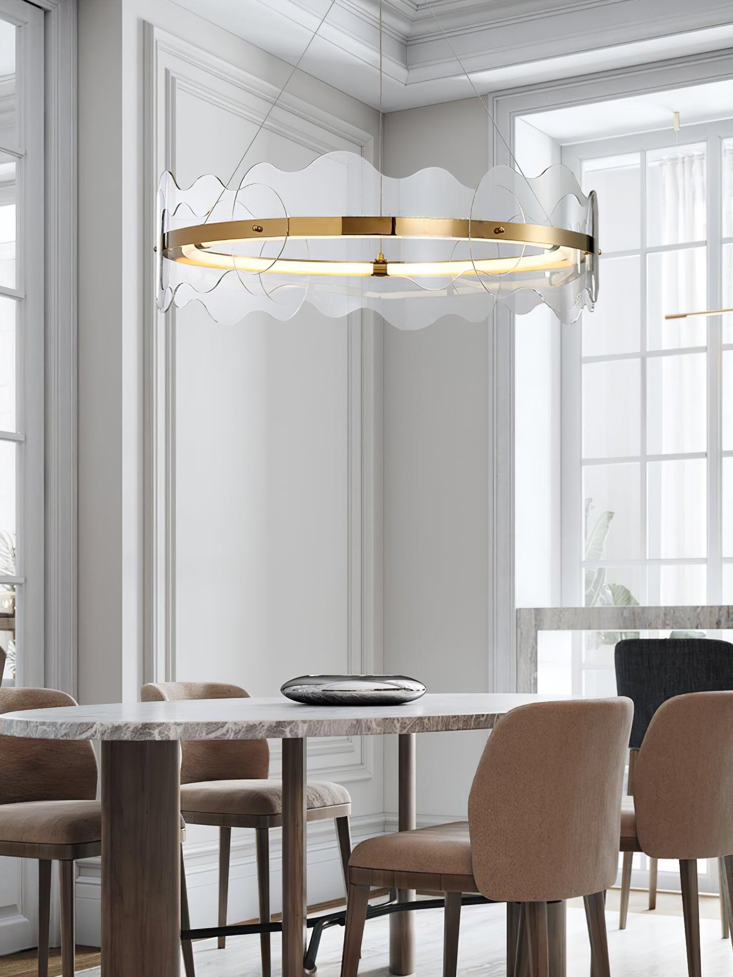 Acrylic Wave Chandelier - Cueteks
