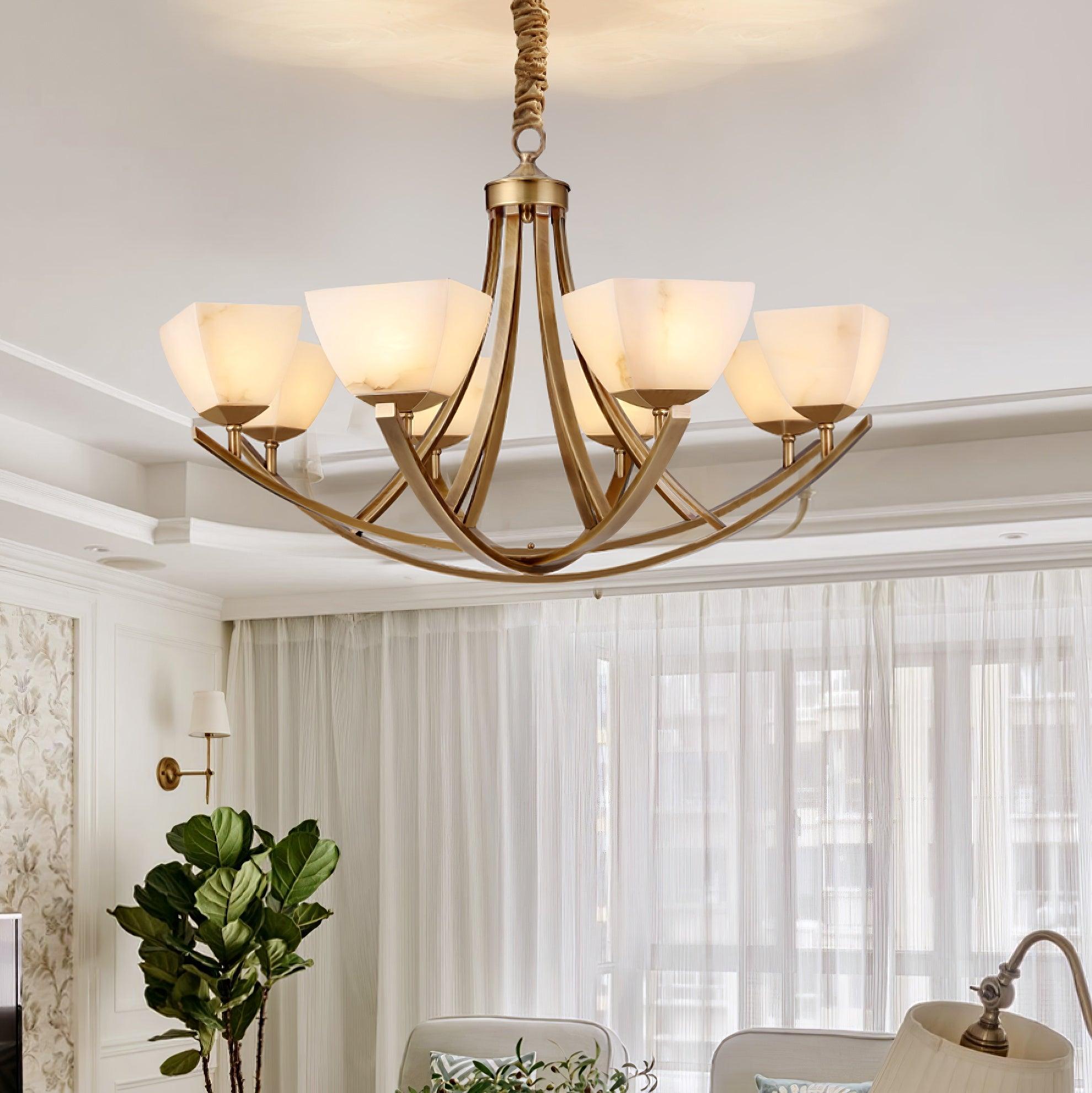 Dover Brass Chandelier - Cueteks