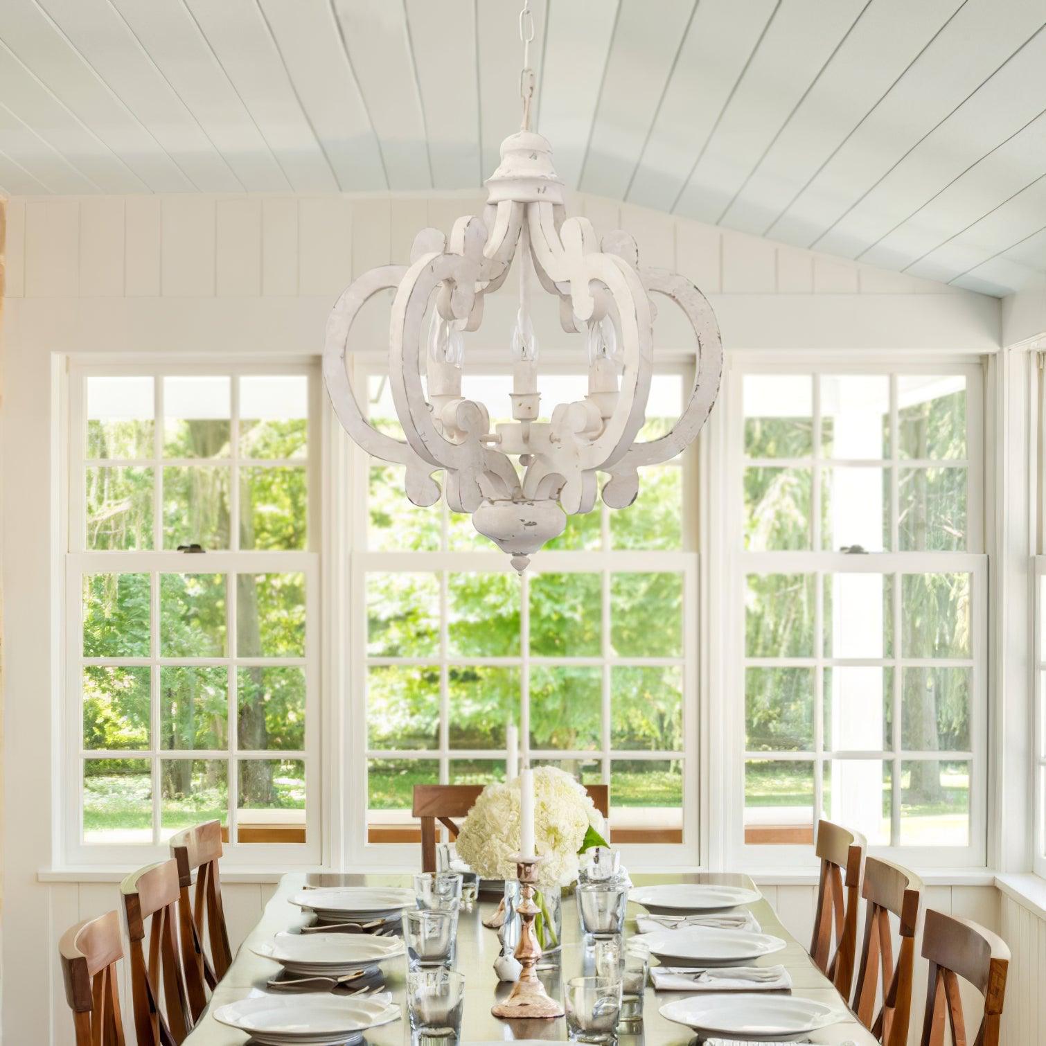 Antique White Style Chandelier - Cueteks