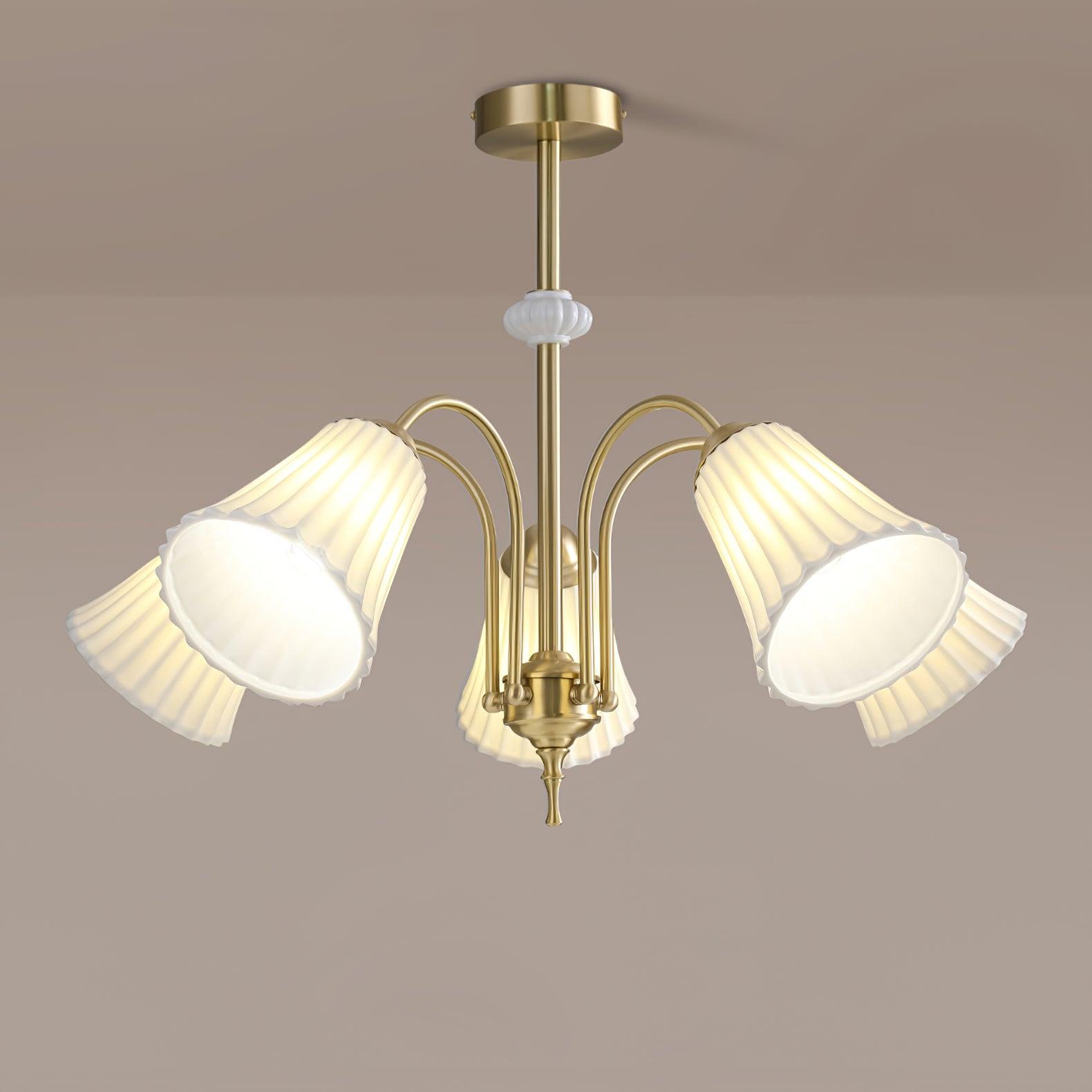 Medieval Ceramic Trumpet Chandelier - Cueteks