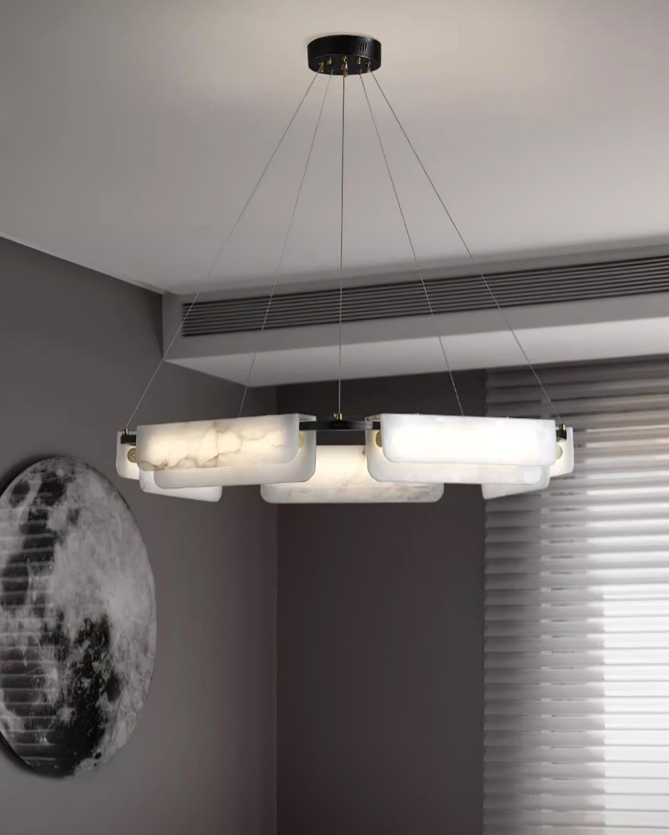 Delia Alabaster Chandelier - Cueteks