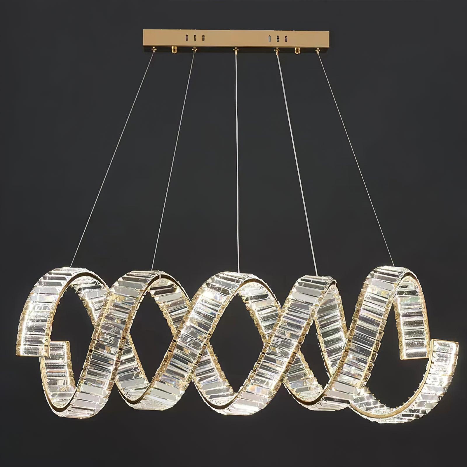 Curved LED Chandelier - Cueteks