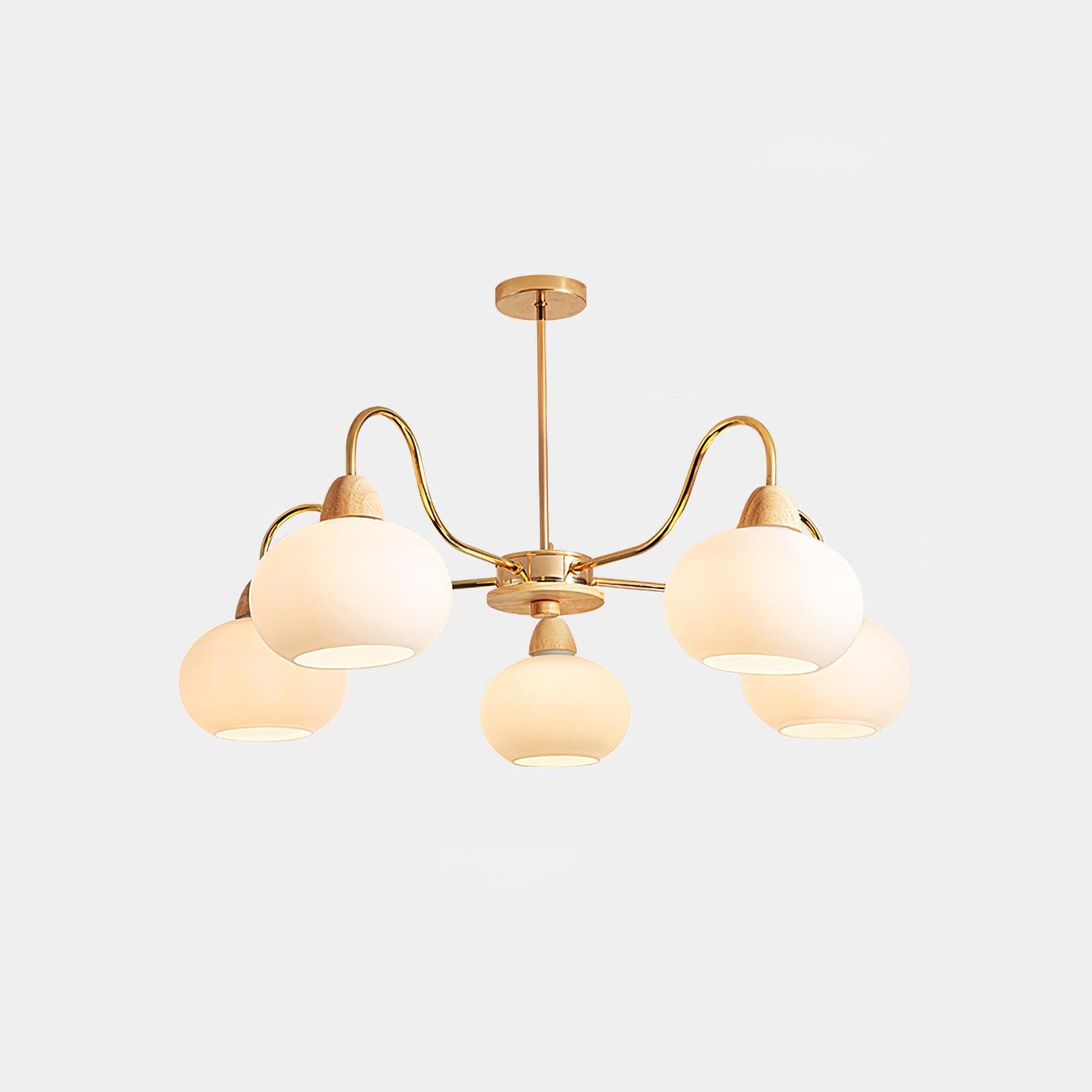 Glass Persimmon Chandelier - Cueteks
