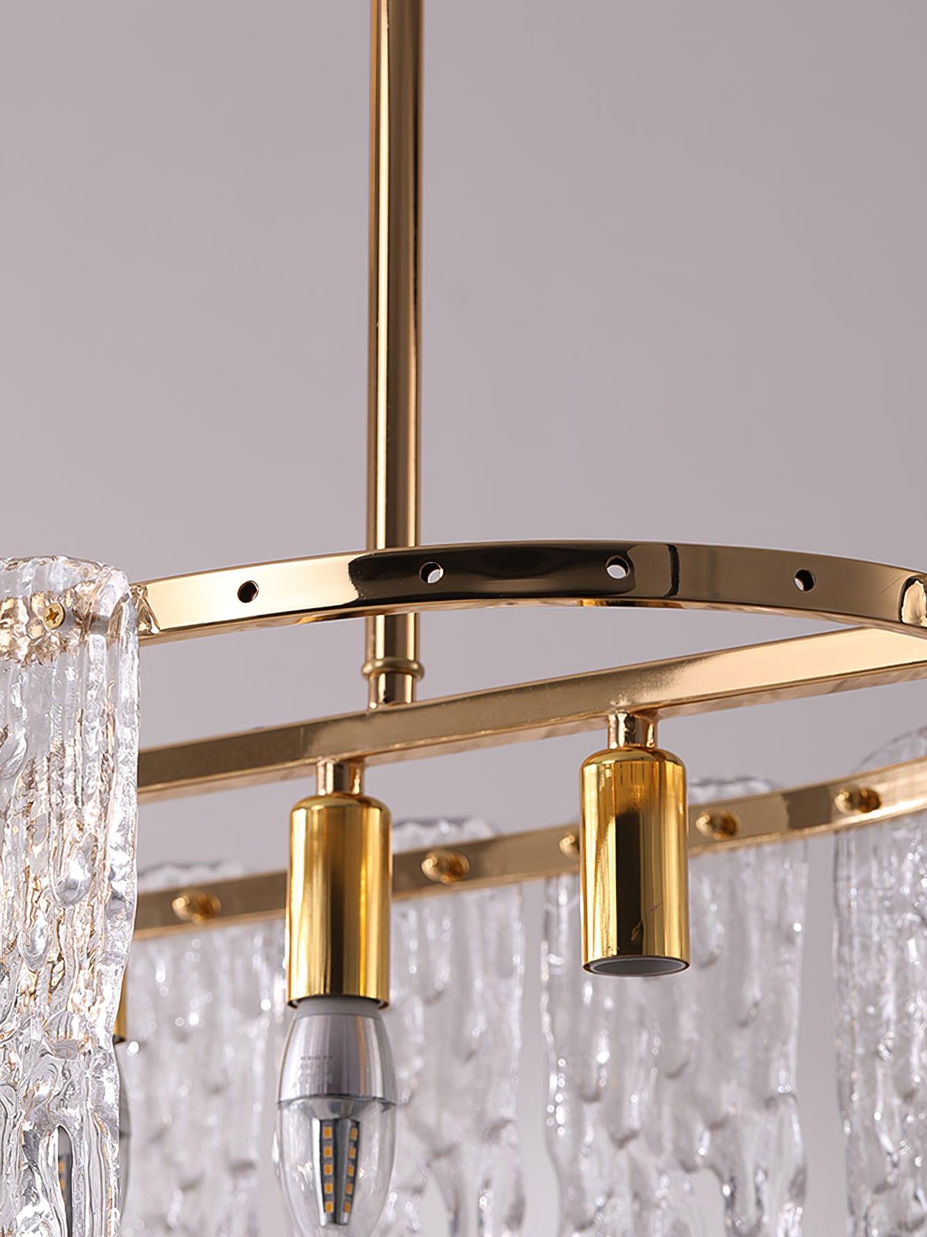 Rectangular Icicle Glass Chandelier - Cueteks