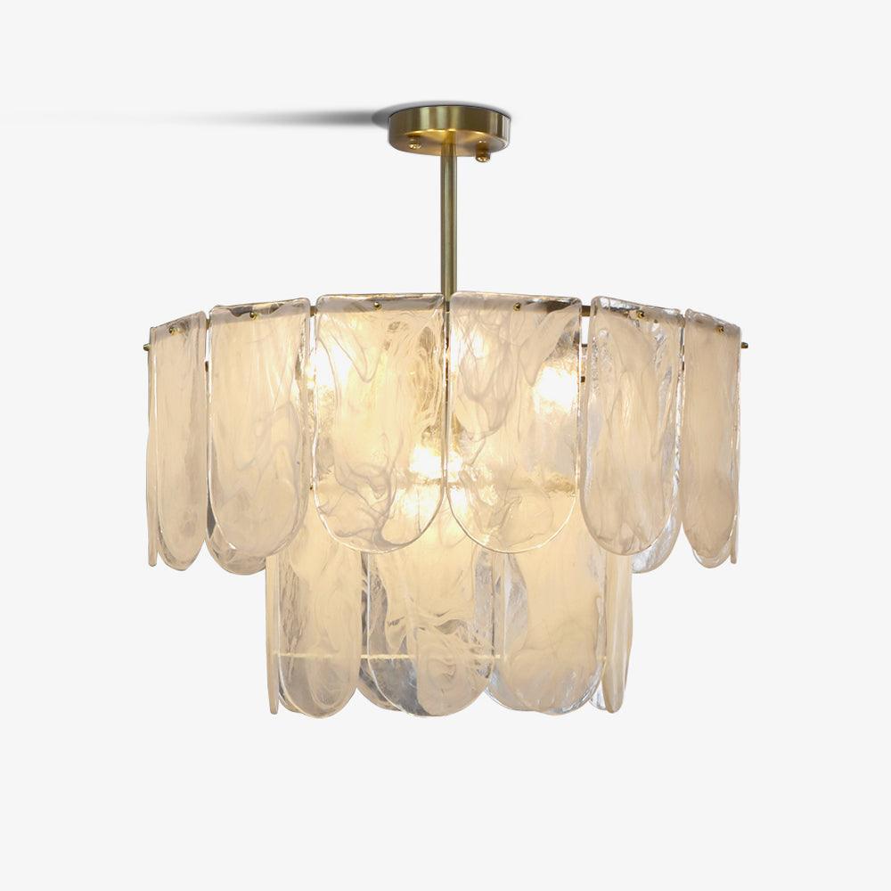 Traditional Classic Metal Glass Chandelier - Cueteks