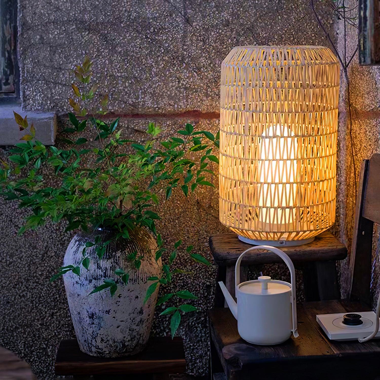 Woven Rattan Outdoor Lamp - Cueteks