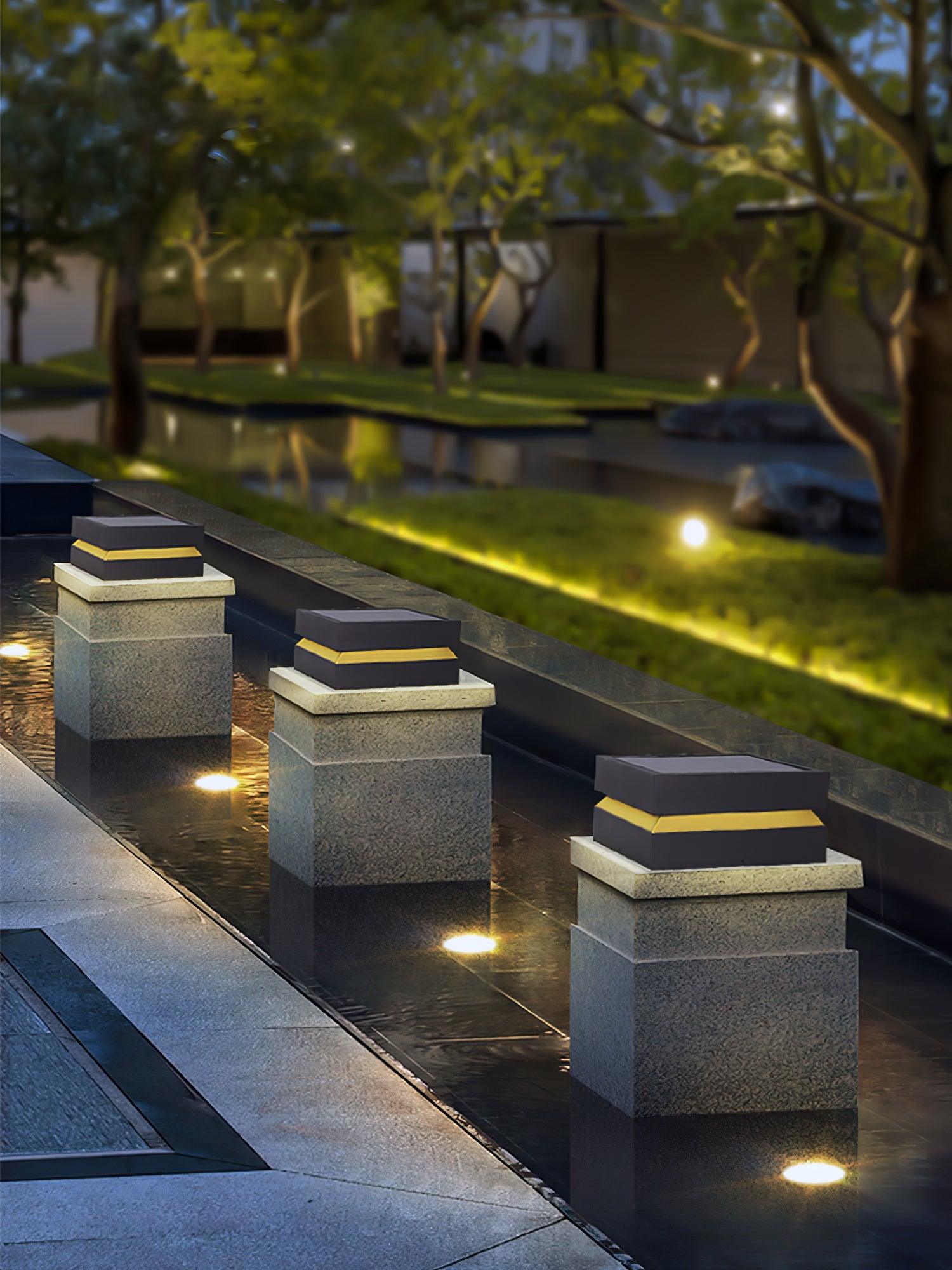 Solar Power Square Post Light - Cueteks