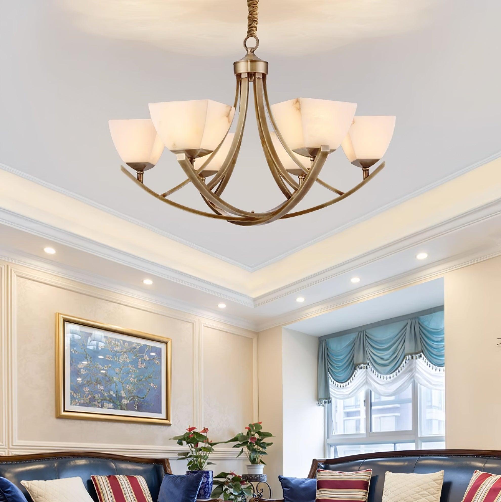 Dover Brass Chandelier - Cueteks