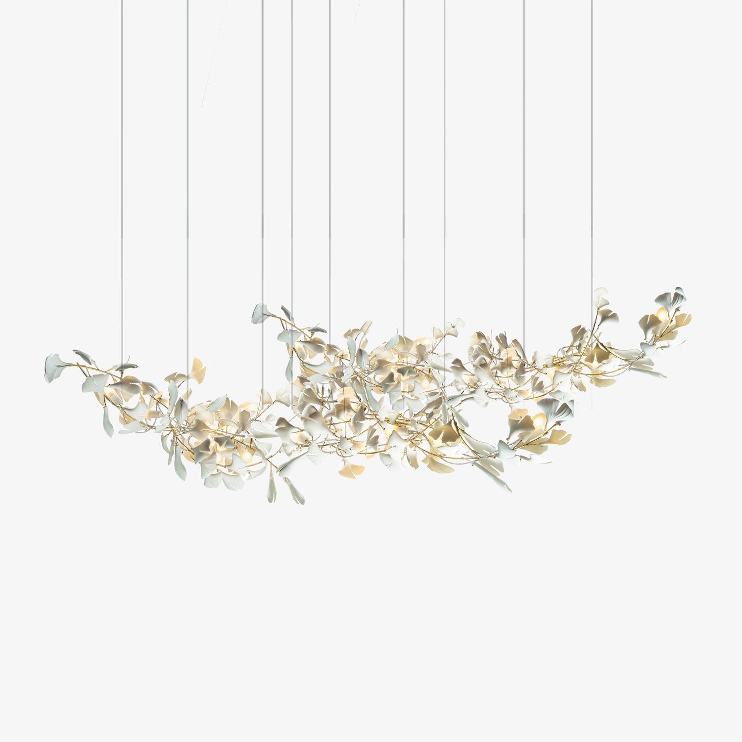 Double Layer Combination Gingko Chandelier - Cueteks