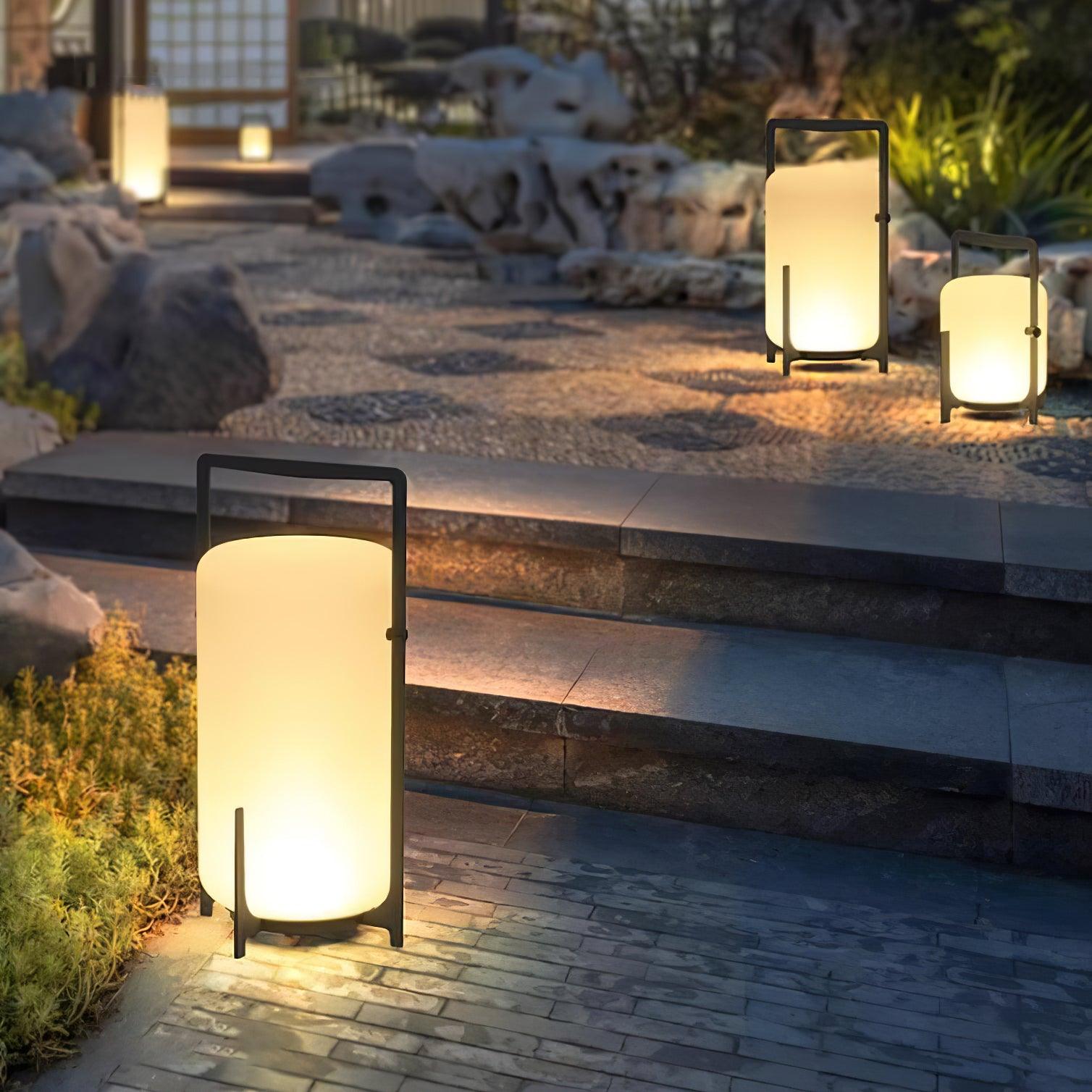 Black Twilight Lantern Table Lamp - Cueteks