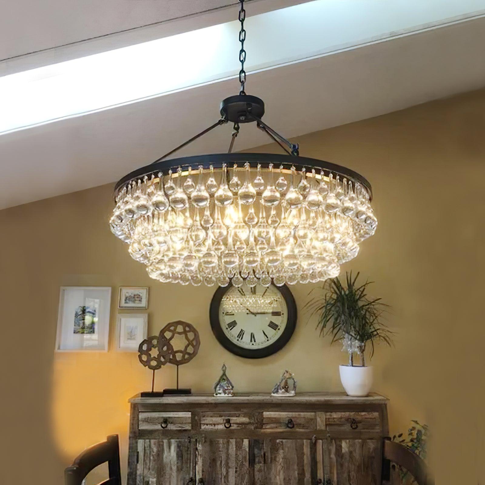 Unique Tiered Crystal Chandelier - Cueteks