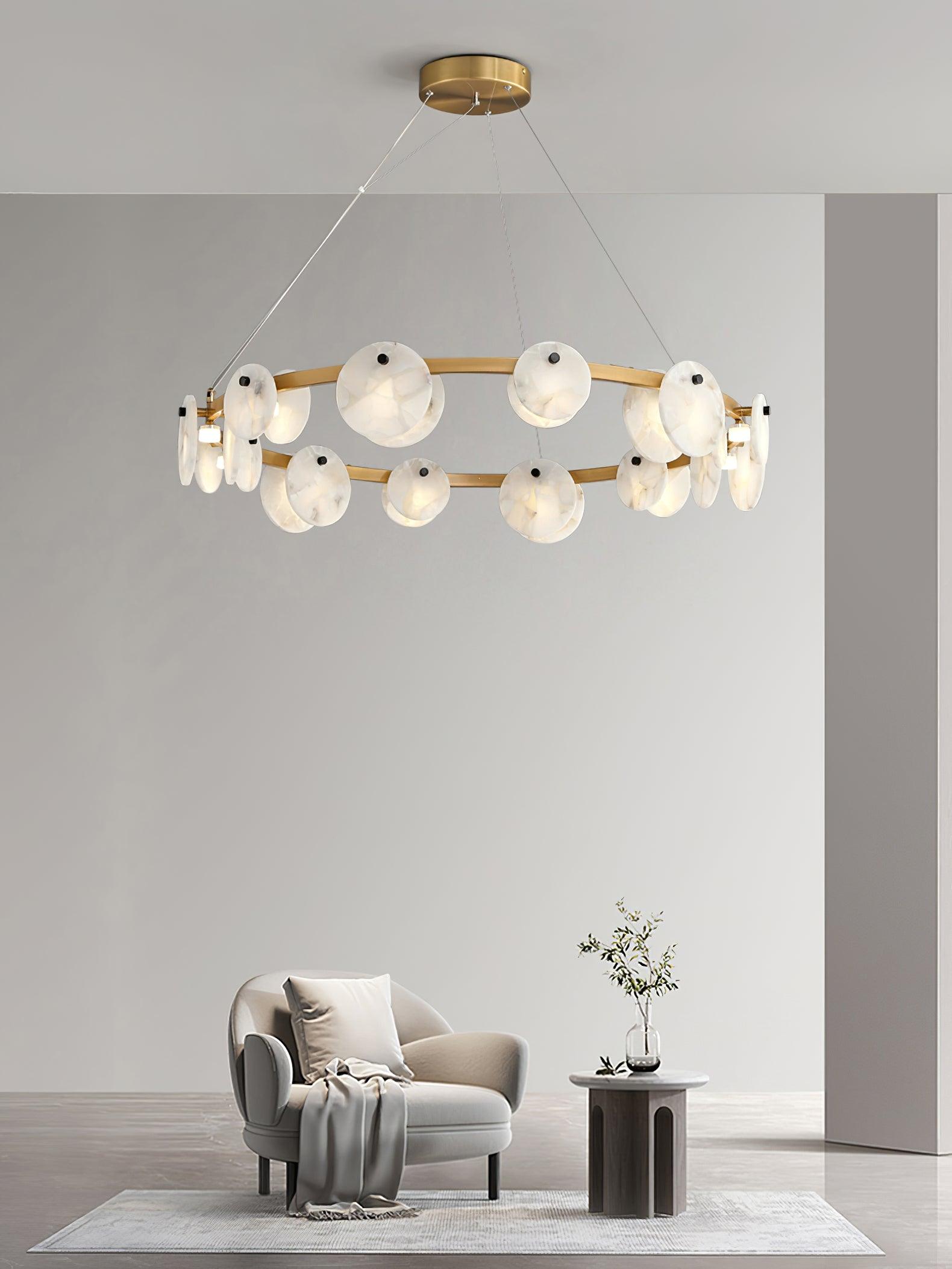 Trinidad Alabaster Chandelier - Cueteks
