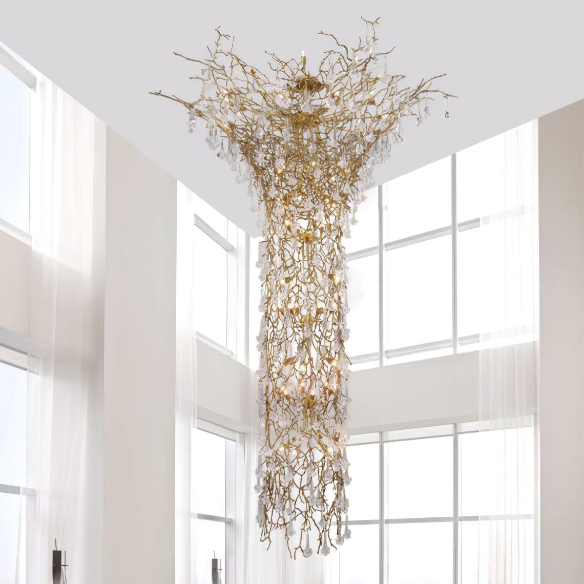 Tree Branch Staircase Chandelier - Cueteks