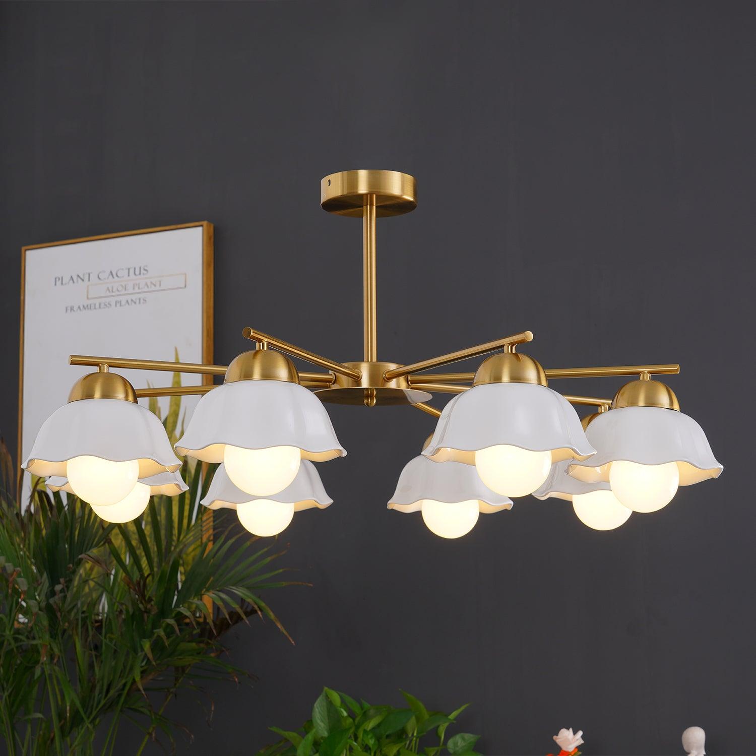 Flower Shade Chandelier - Cueteks