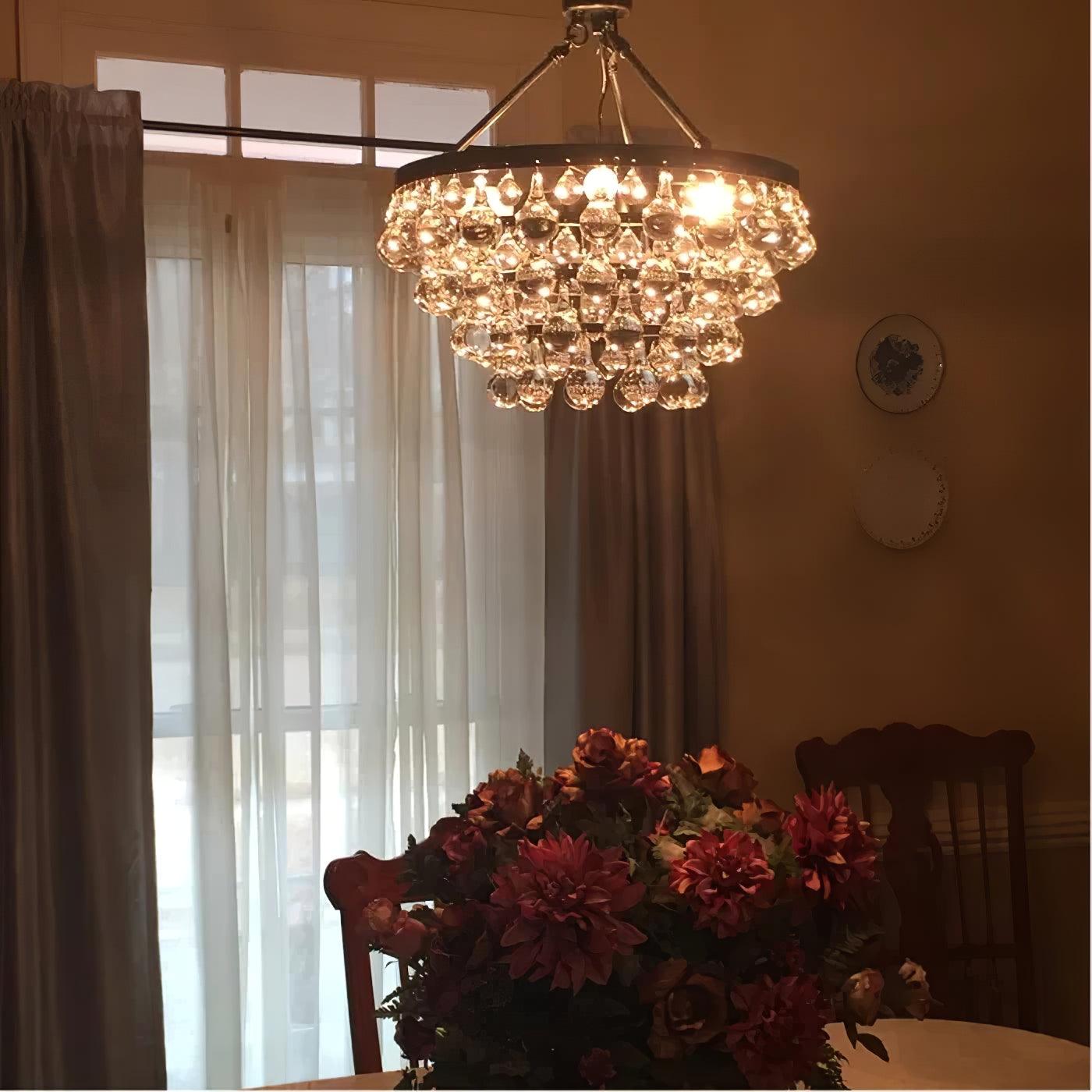 Unique Tiered Crystal Chandelier - Cueteks