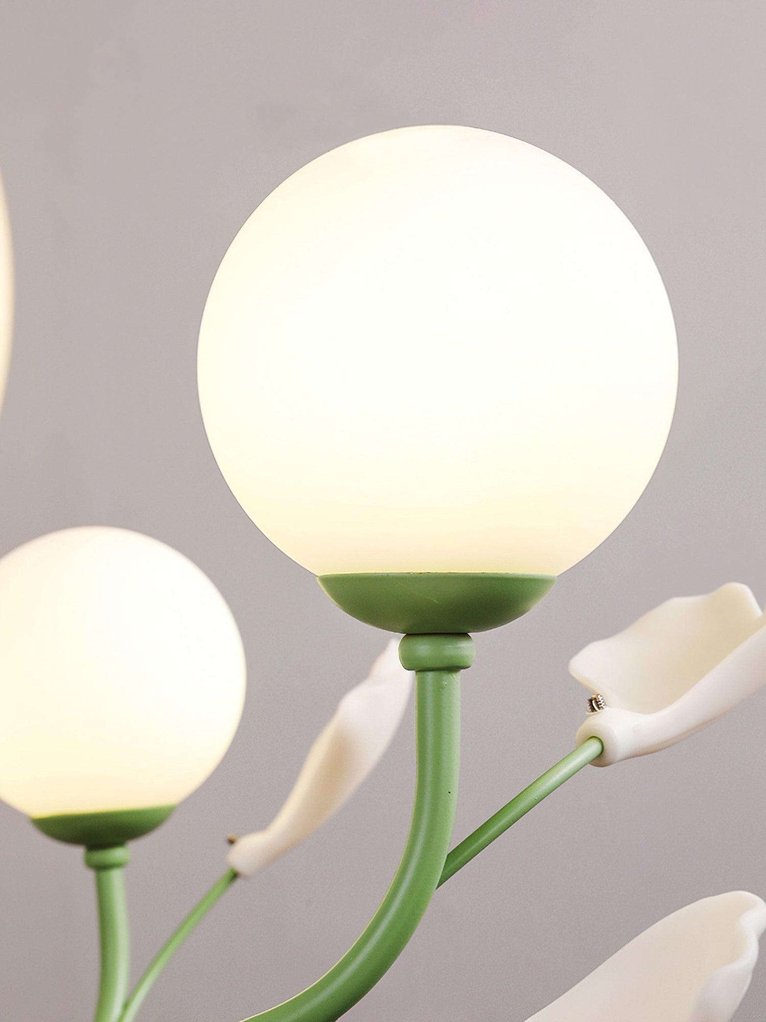 Opal Glass Chandelier - Cueteks