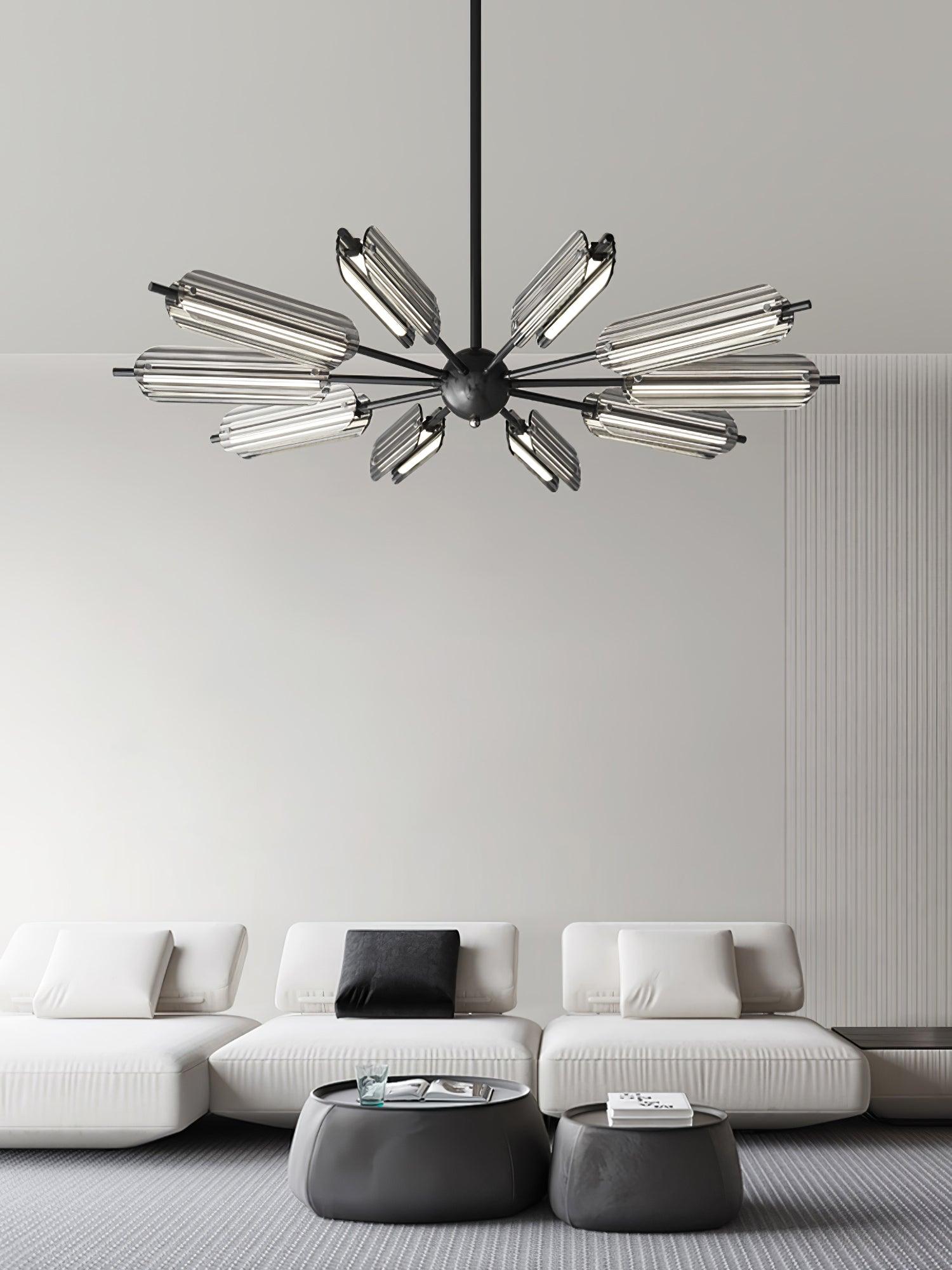Sputnik Brass Chandelier - Cueteks