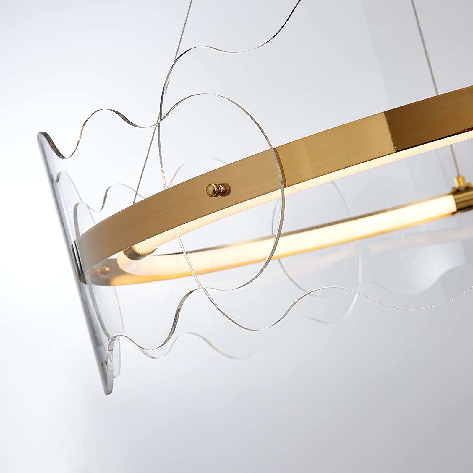 Acrylic Wave Chandelier - Cueteks