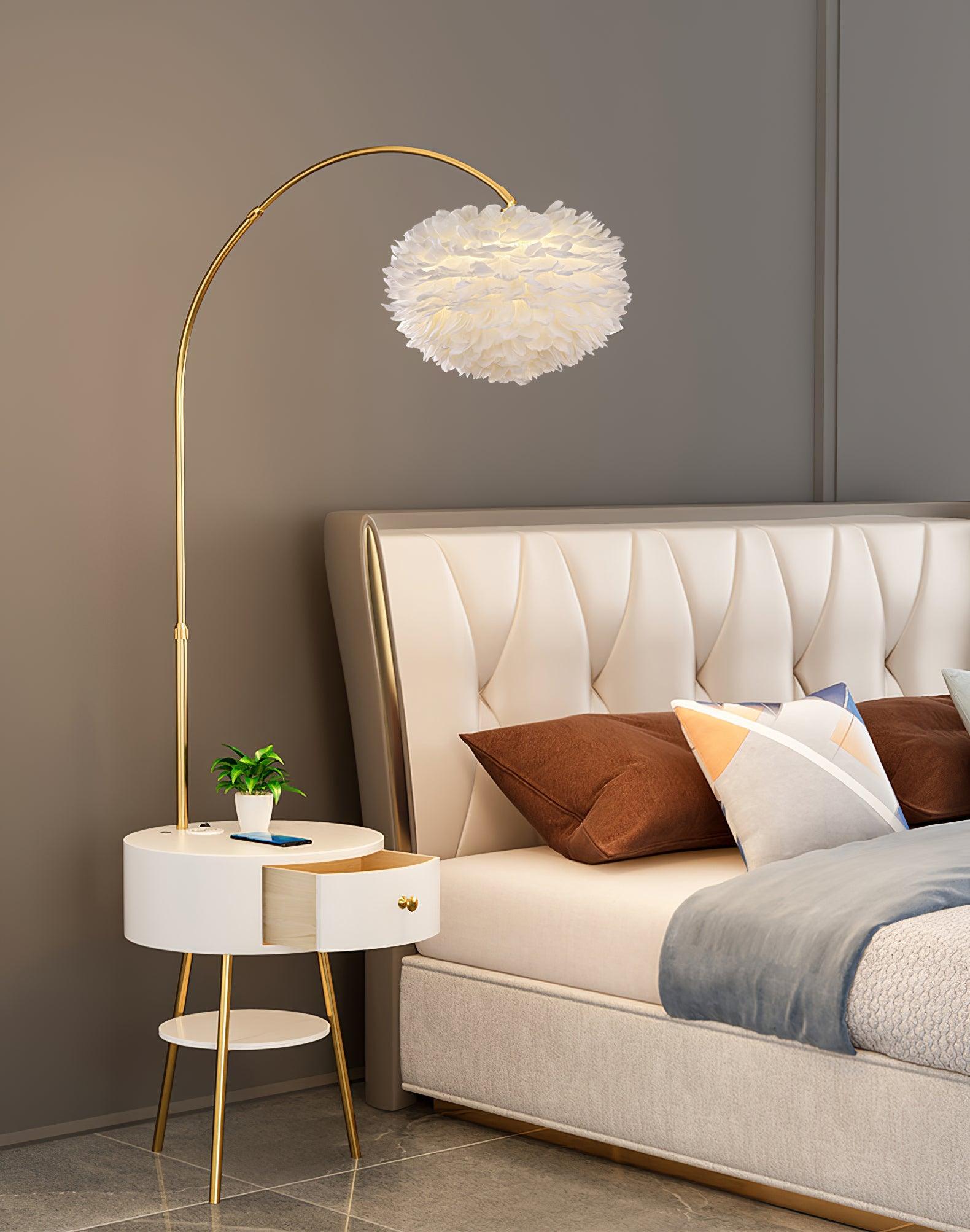Feather Drawer Floor Lamp - Cueteks