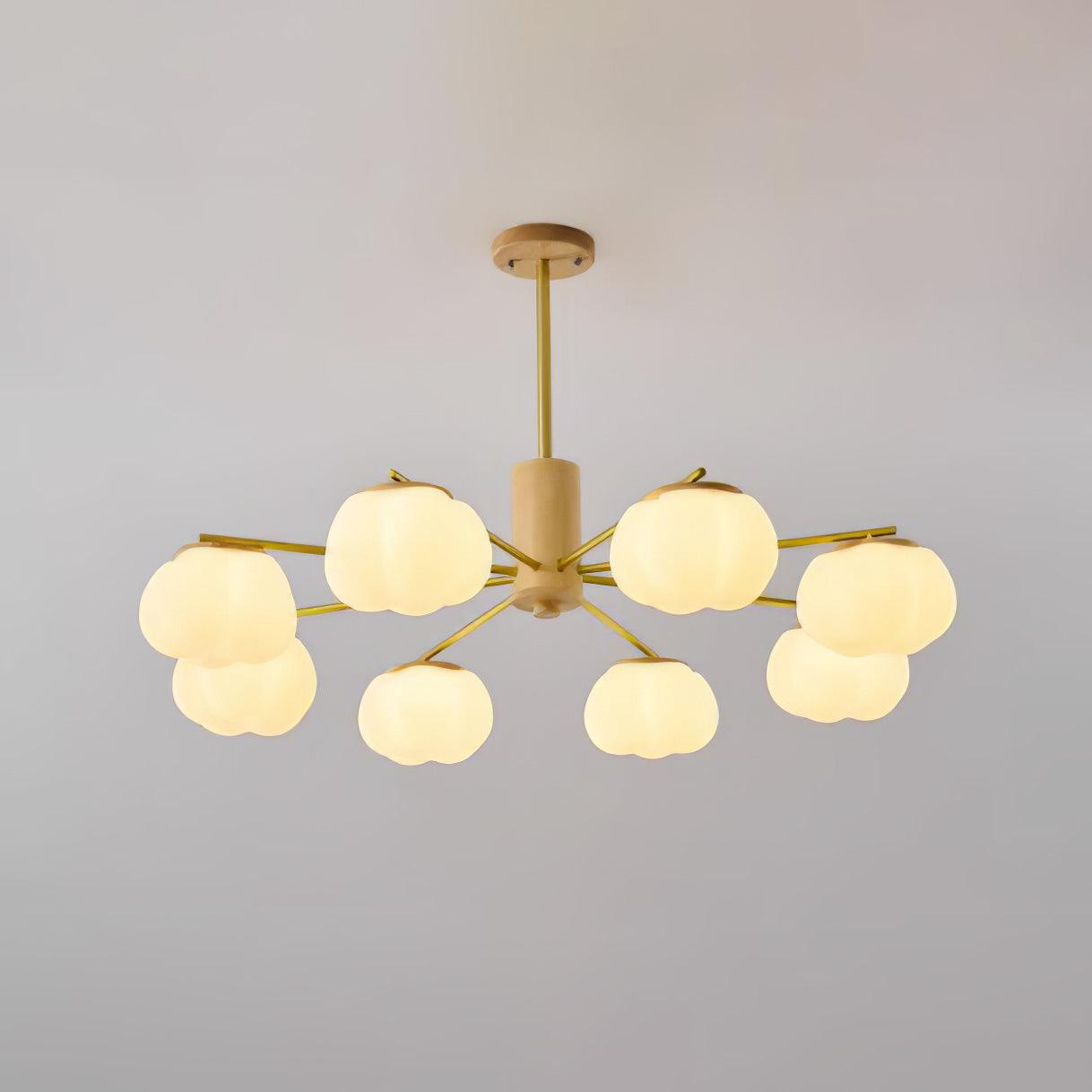 Wooden Cotton Balls Chandelier - Cueteks