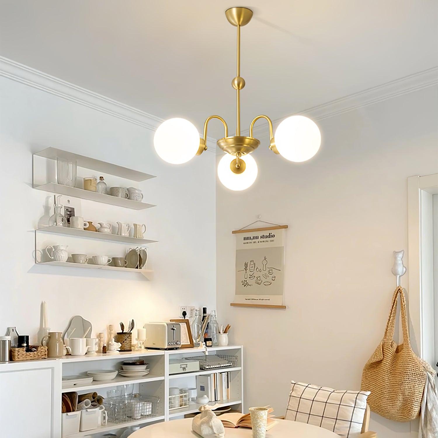 Yisu Brass Chandelier - Cueteks