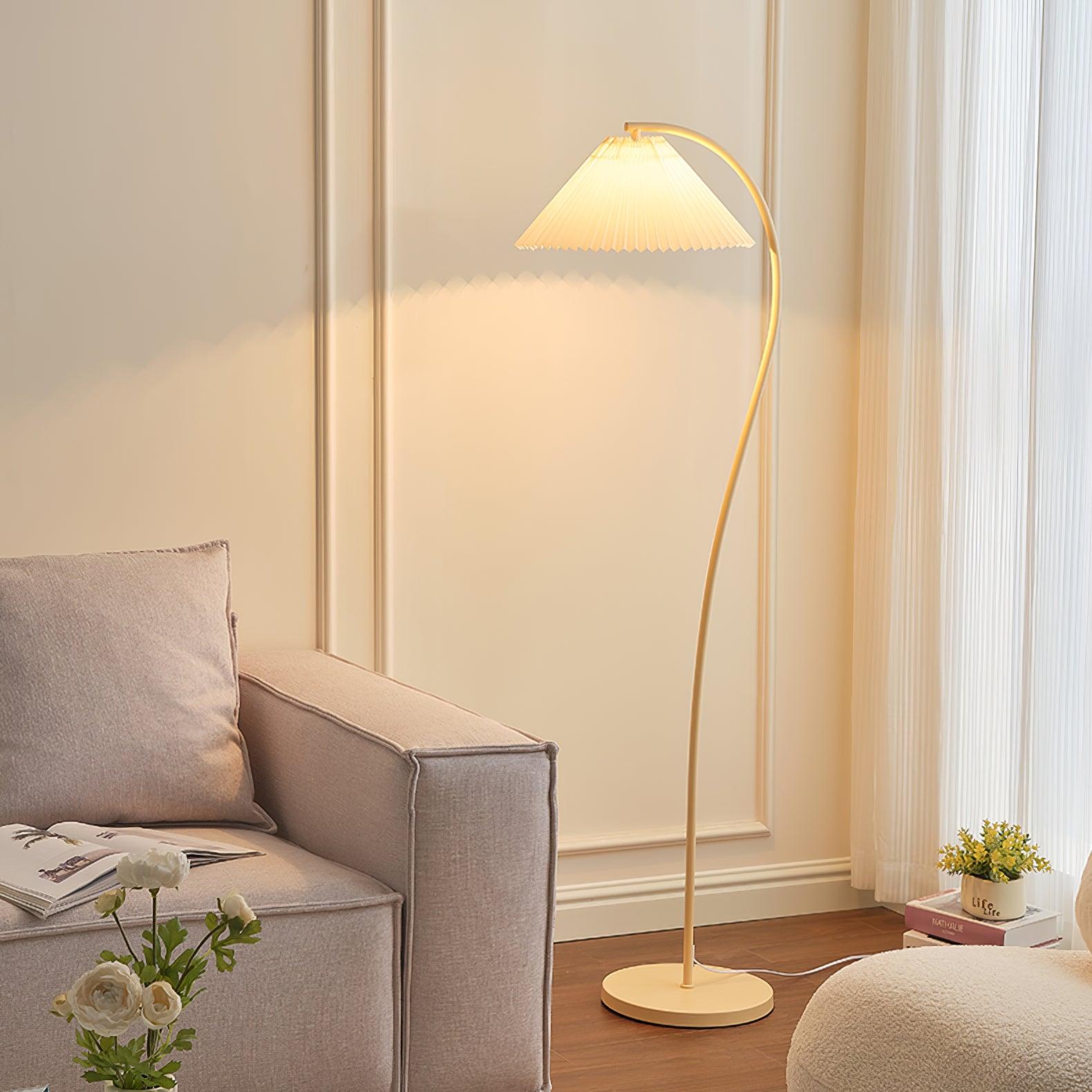 Crescini Pleated Floor Lamp - Cueteks