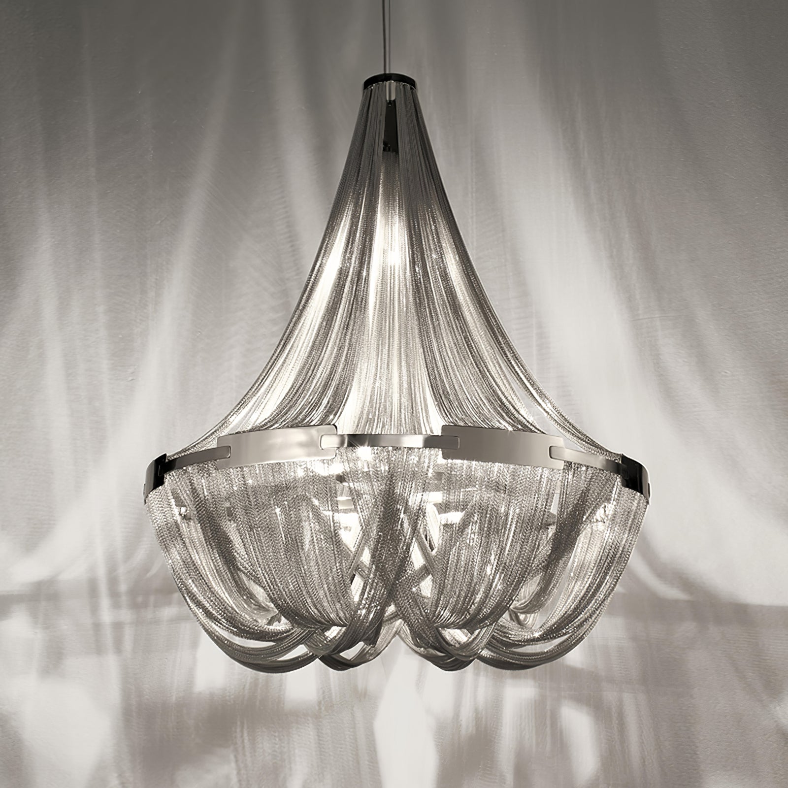 Tassel Aluminum Chain Chandelier - Cueteks