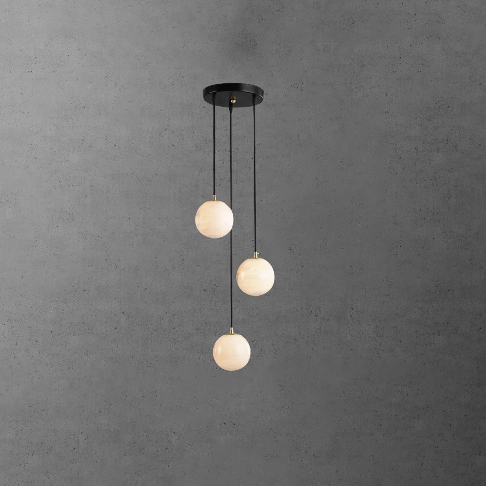 Alabaster Balls Cluster Chandelier - Cueteks