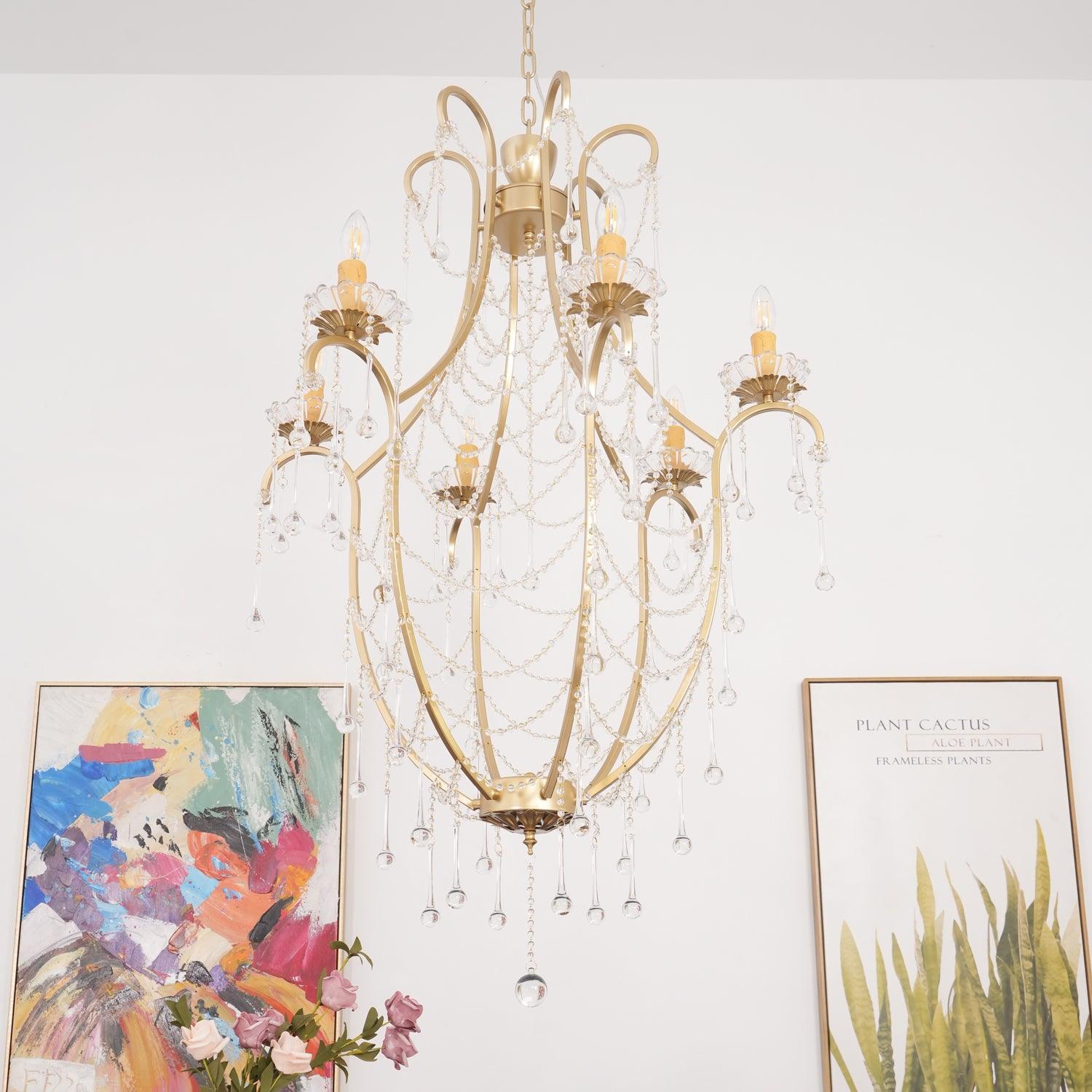 Crystal Birdcage Chandelier - Cueteks