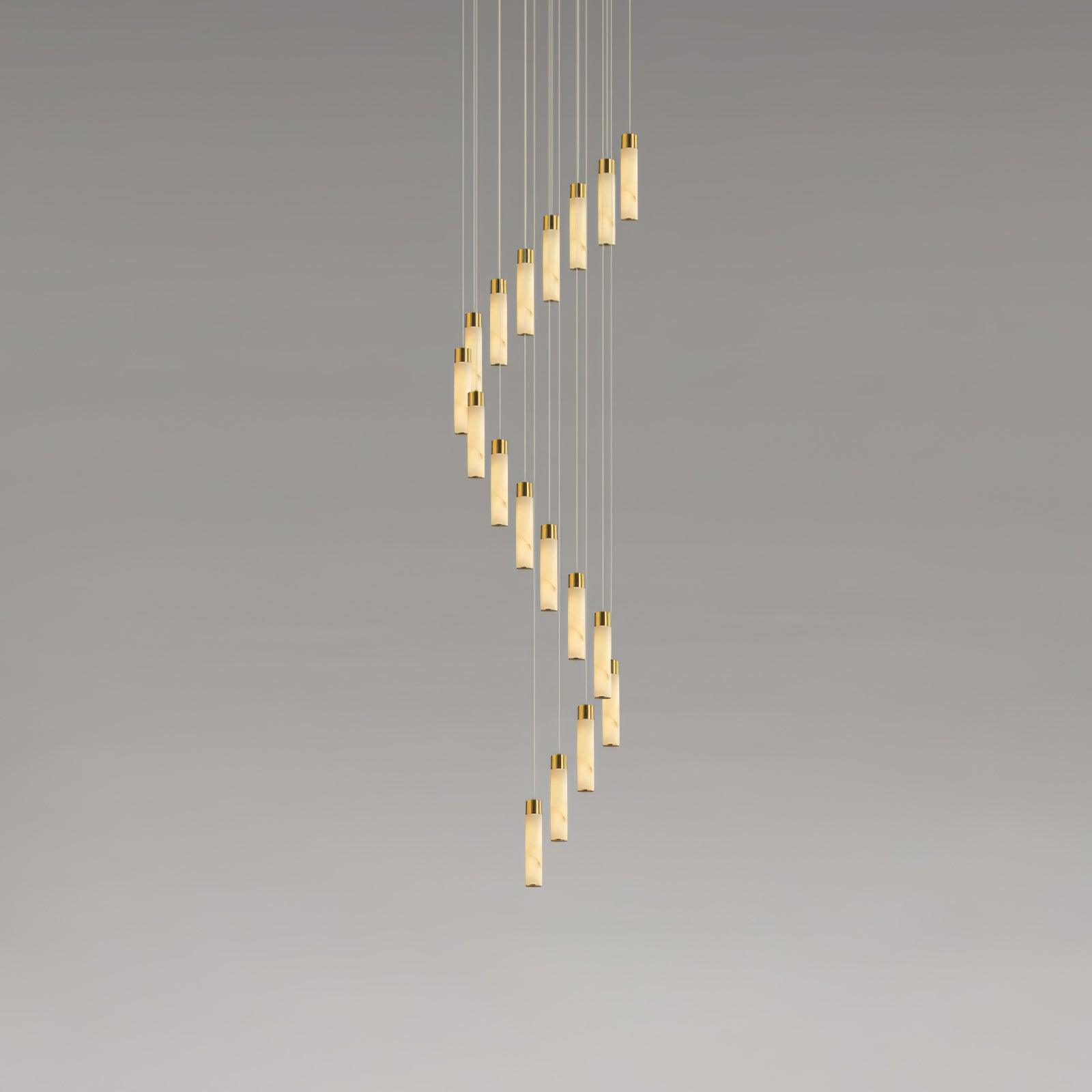 Celestial Alabaster Cascade Chandelier - Cueteks
