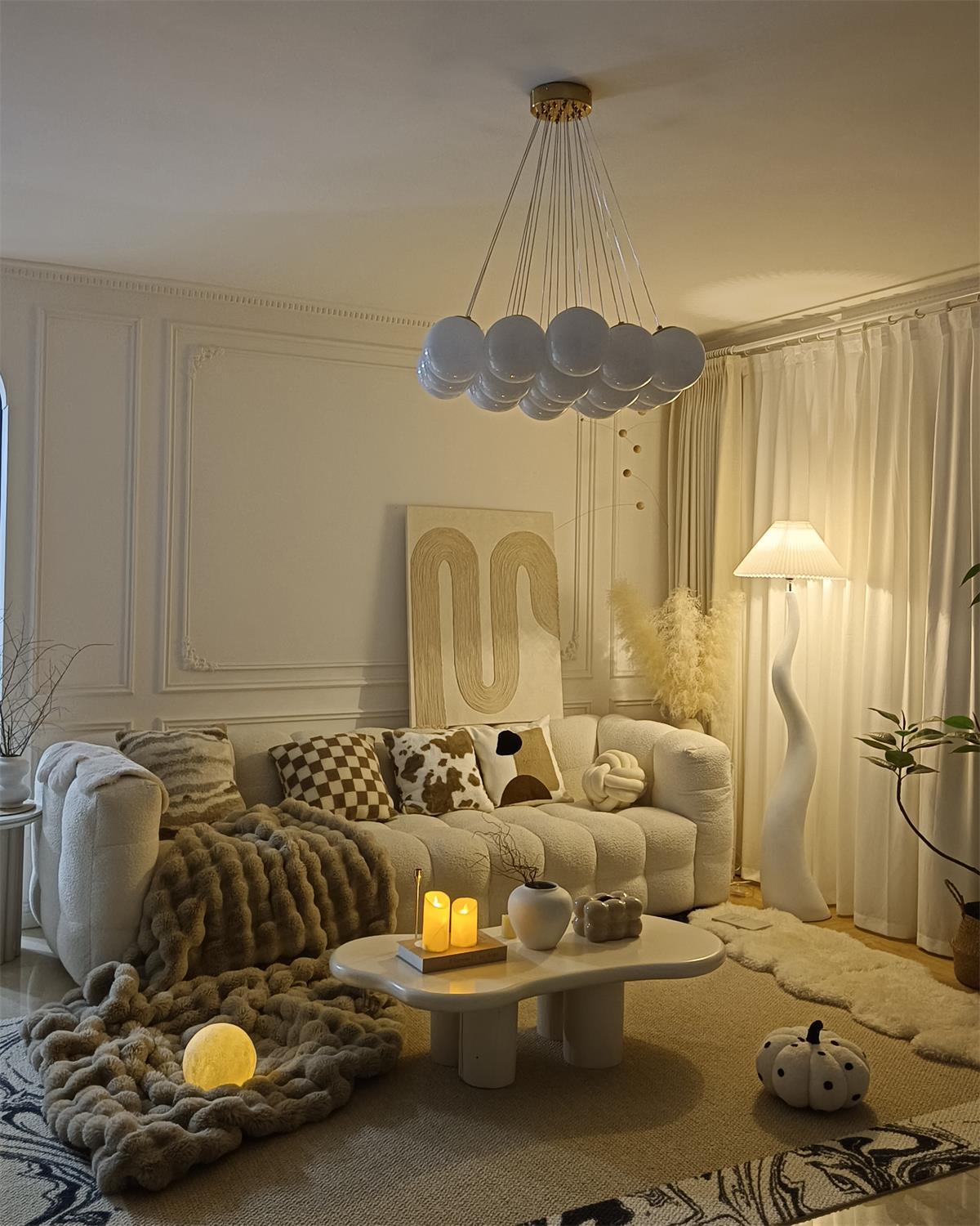 Twisted Pleated Floor Lamp - Cueteks