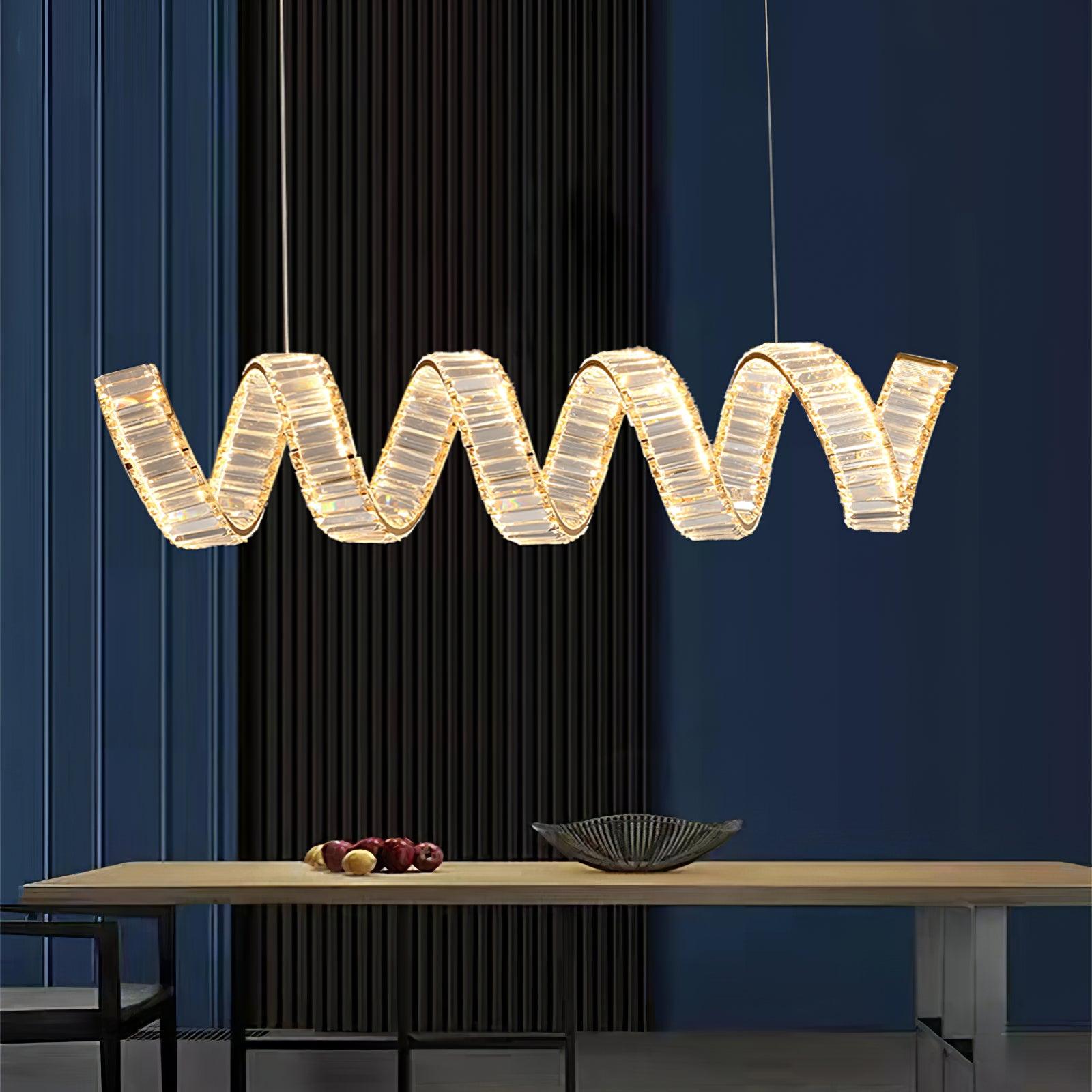 Curved LED Chandelier - Cueteks