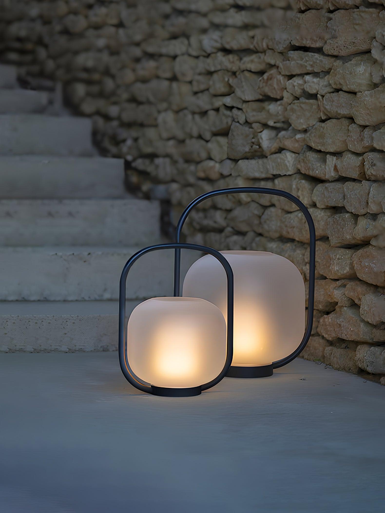 Portable Lantern Outdoor Table Lamp with Solar Panel - Cueteks