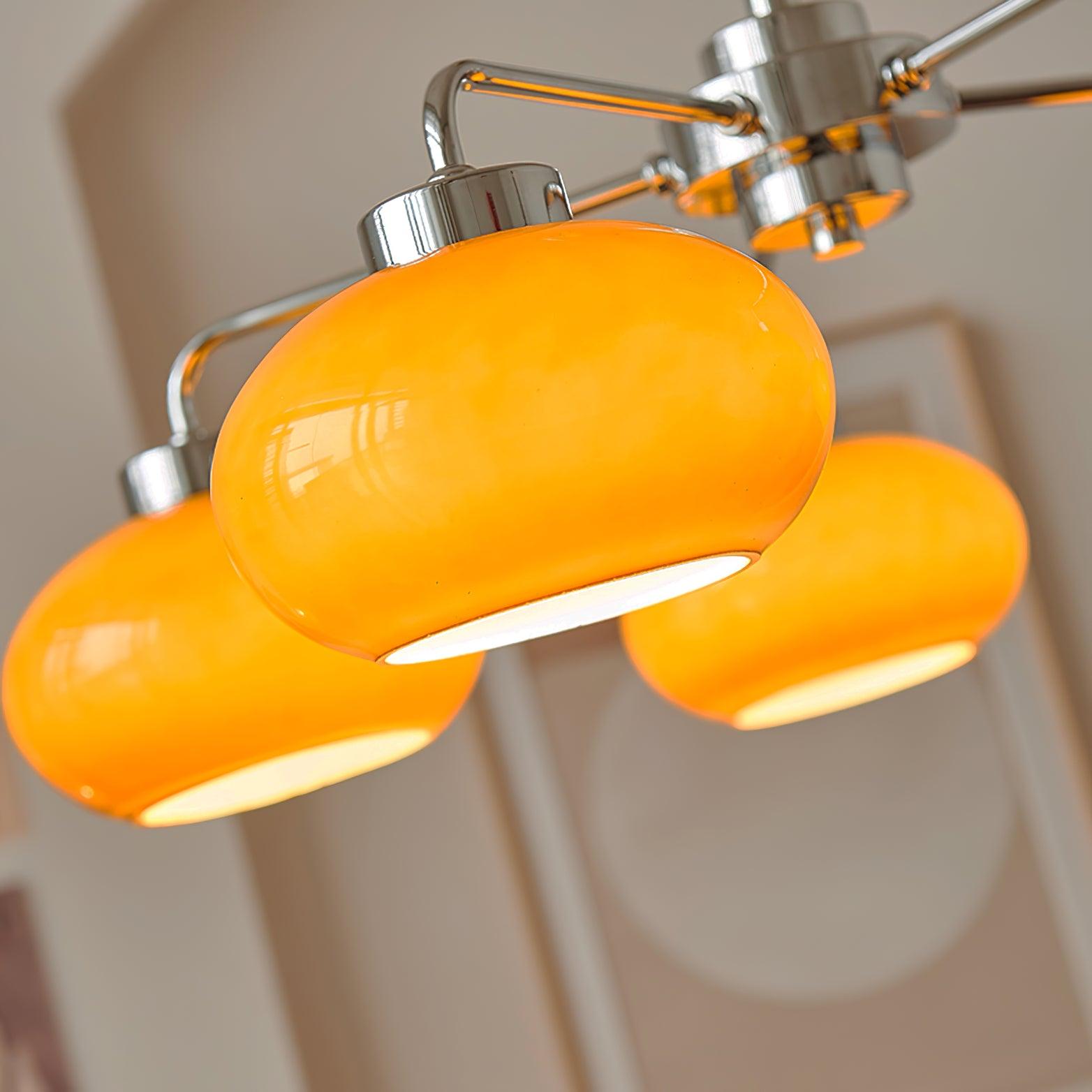 Oval Persimmon Chandelier - Cueteks